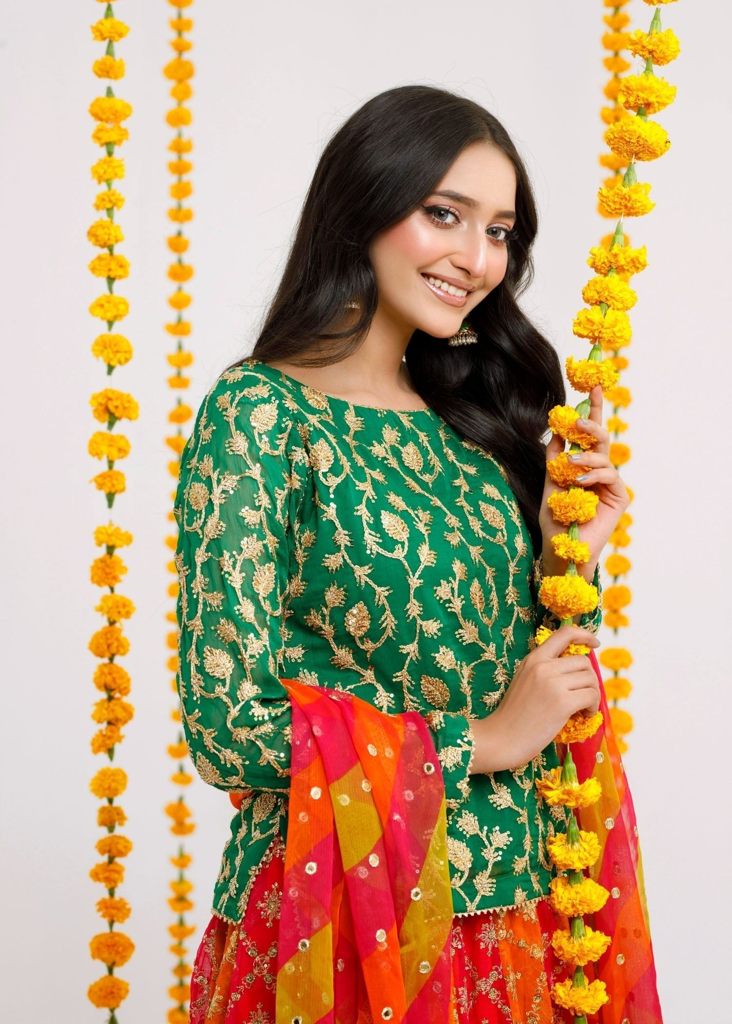 Ayesha Closet Ruby Greenish Crush Women 3pcs