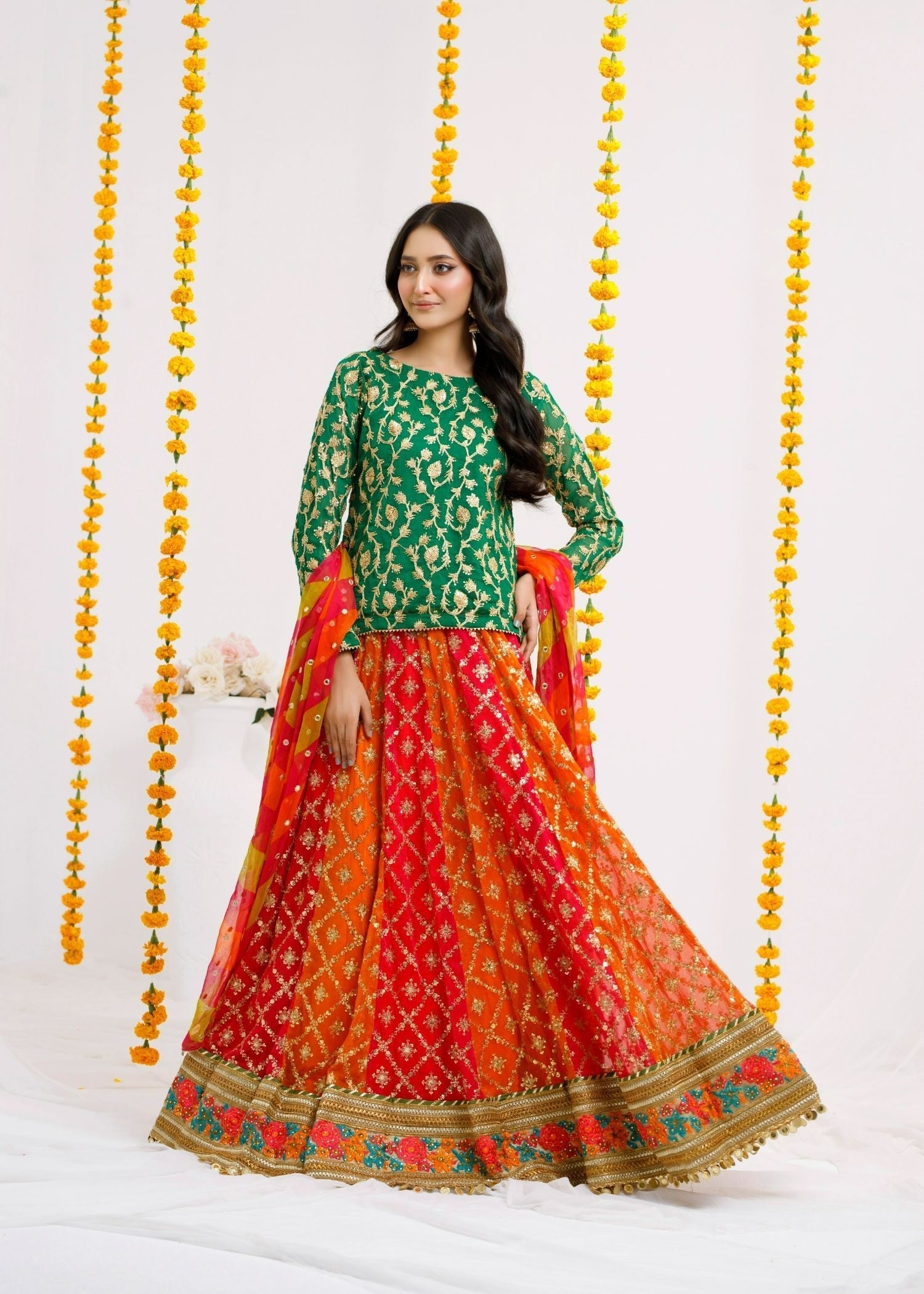 Ayesha Closet Ruby Greenish Crush Women 3pcs