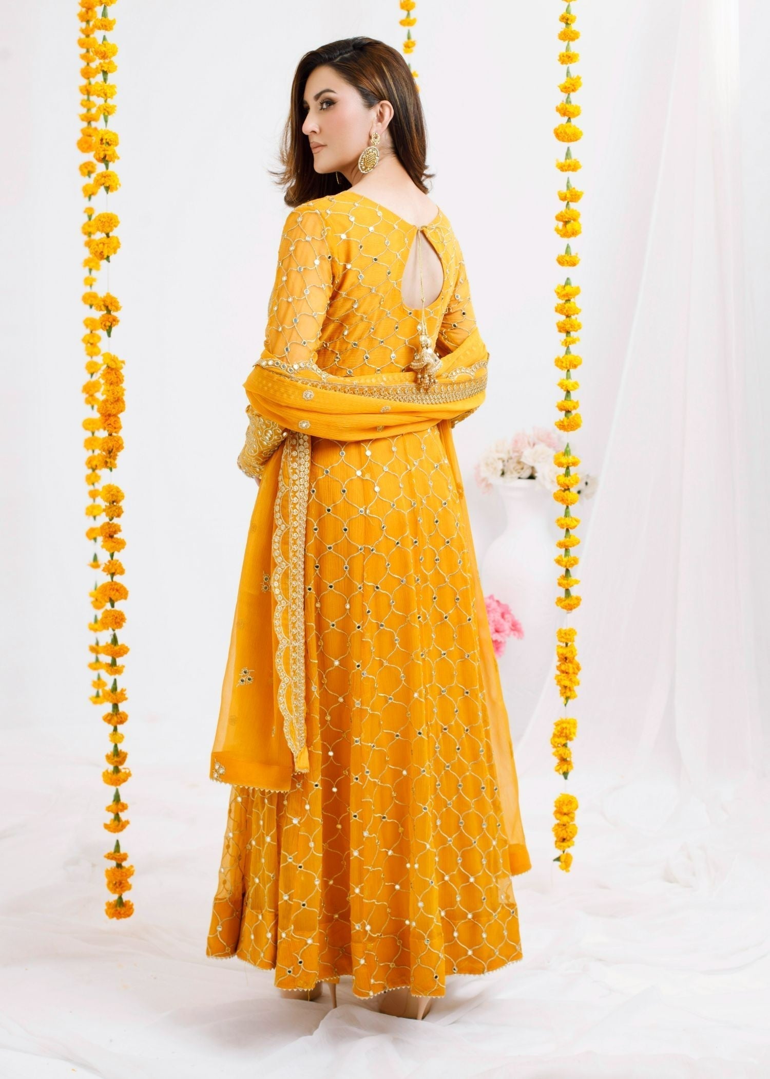 Ayesha Closet Sofia Orange Tinge Women 3pcs