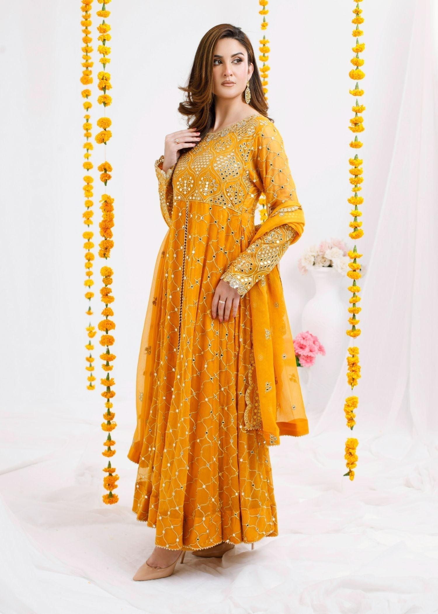 Ayesha Closet Sofia Orange Tinge Women 3pcs