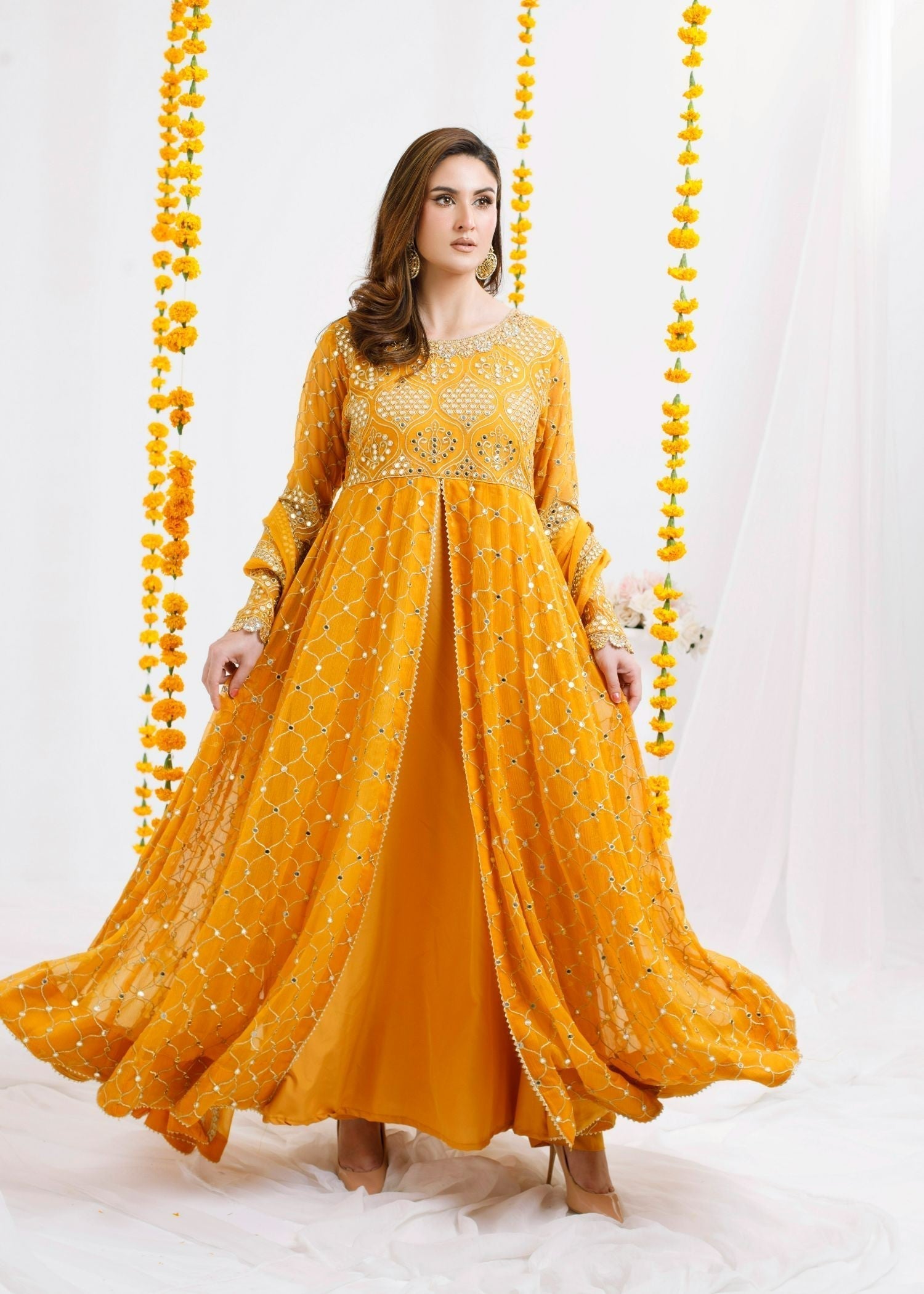 Ayesha Closet Sofia Orange Tinge Women 3pcs