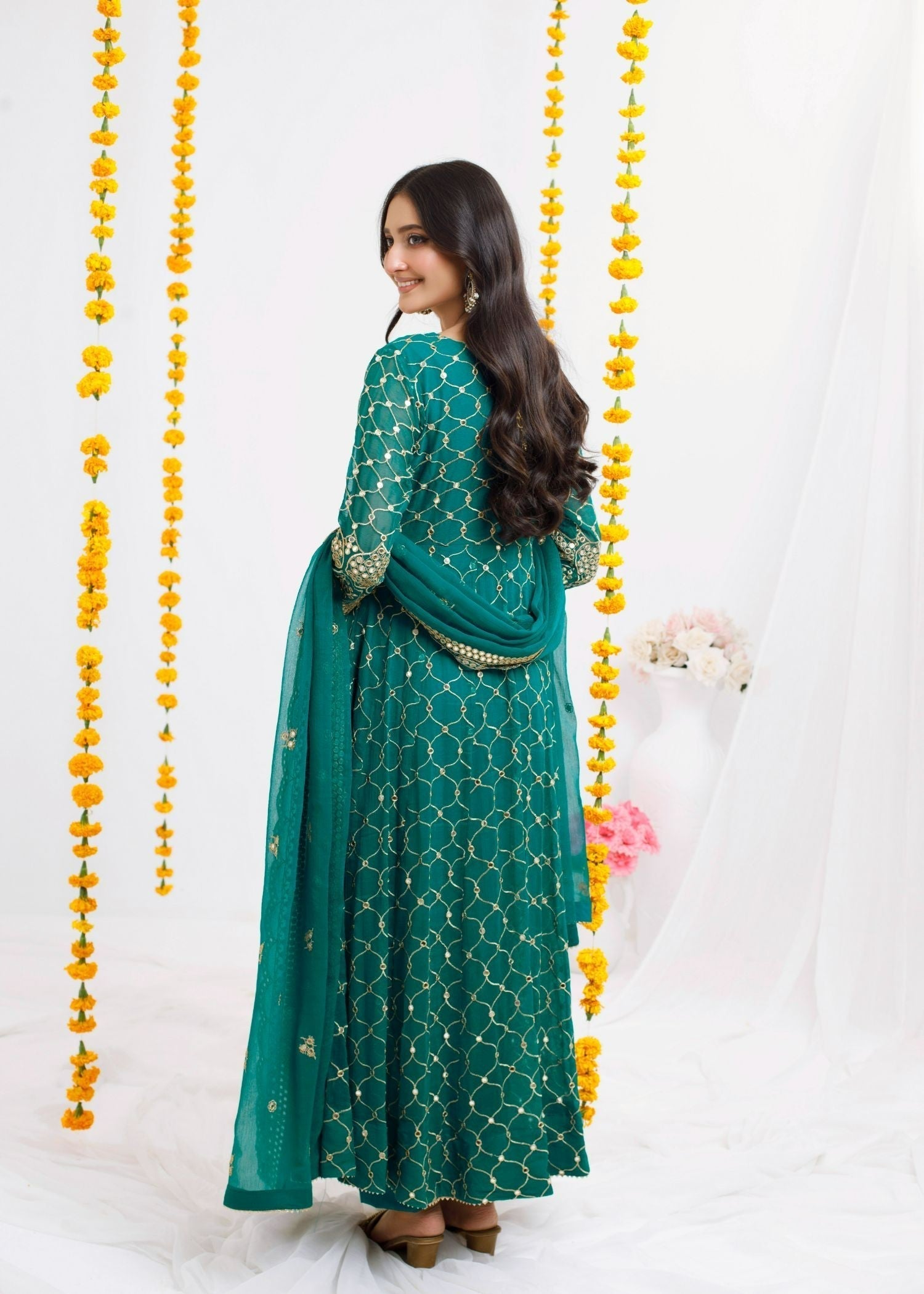 Ayesha Closet Sofia Emerald Green Women 3pcs