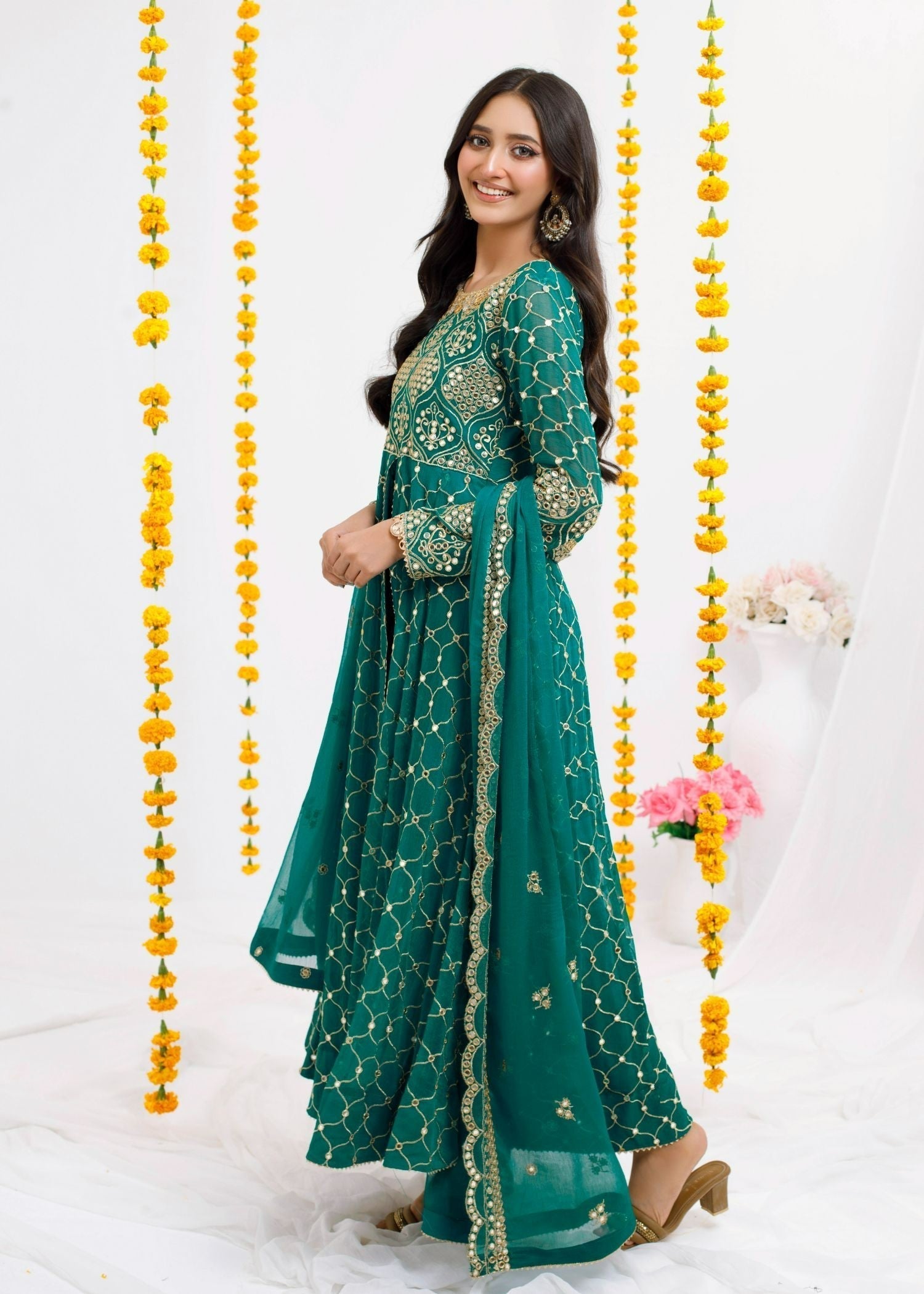 Ayesha Closet Sofia Emerald Green Women 3pcs