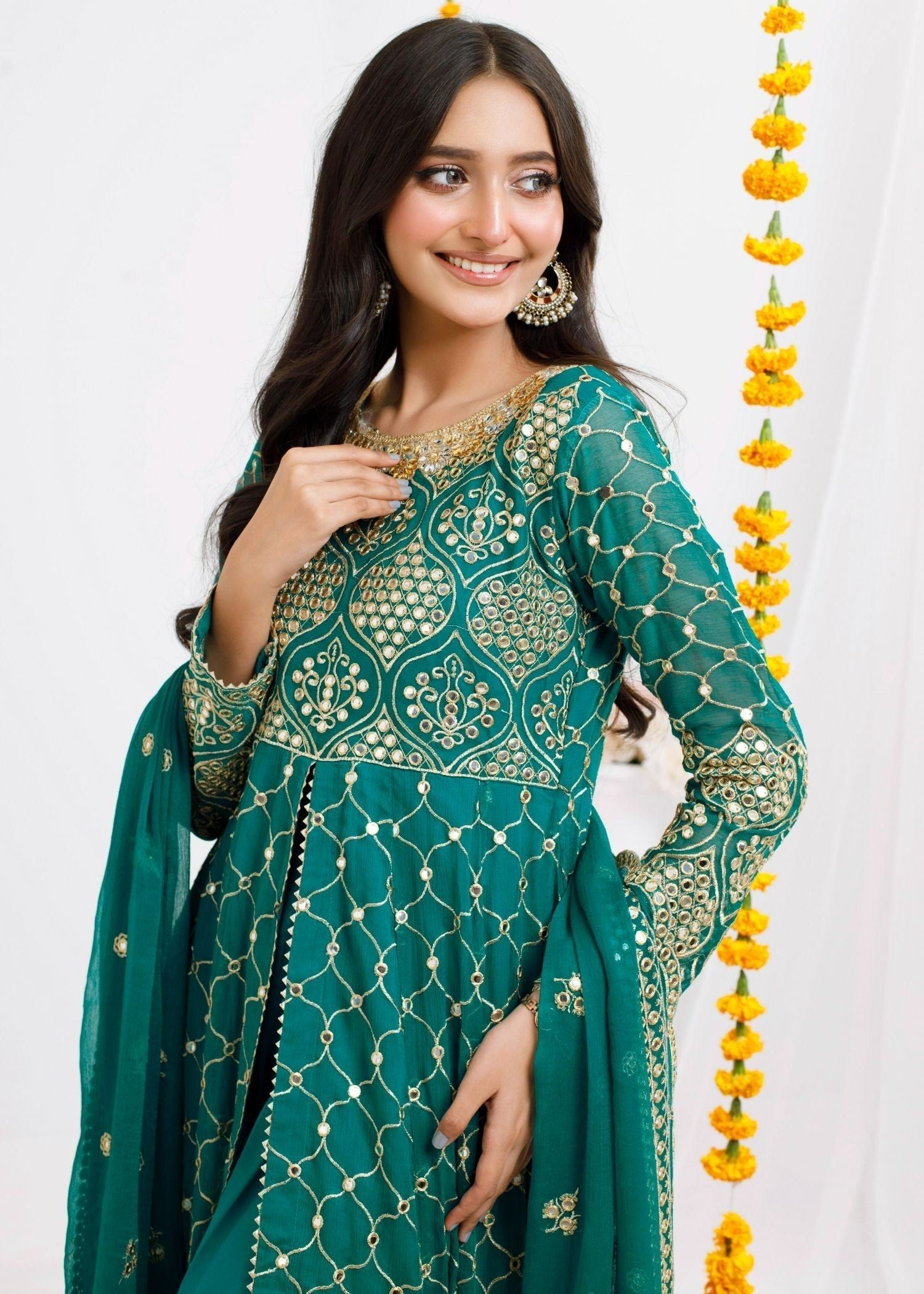 Ayesha Closet Sofia Emerald Green Women 3pcs