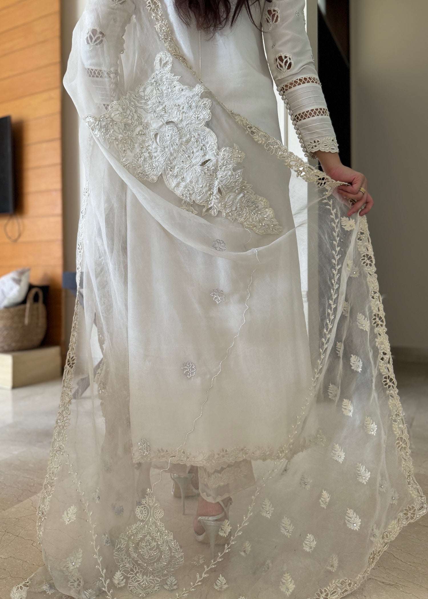 Muntaha By Shanzay Alizay White pearl Women 3pcs