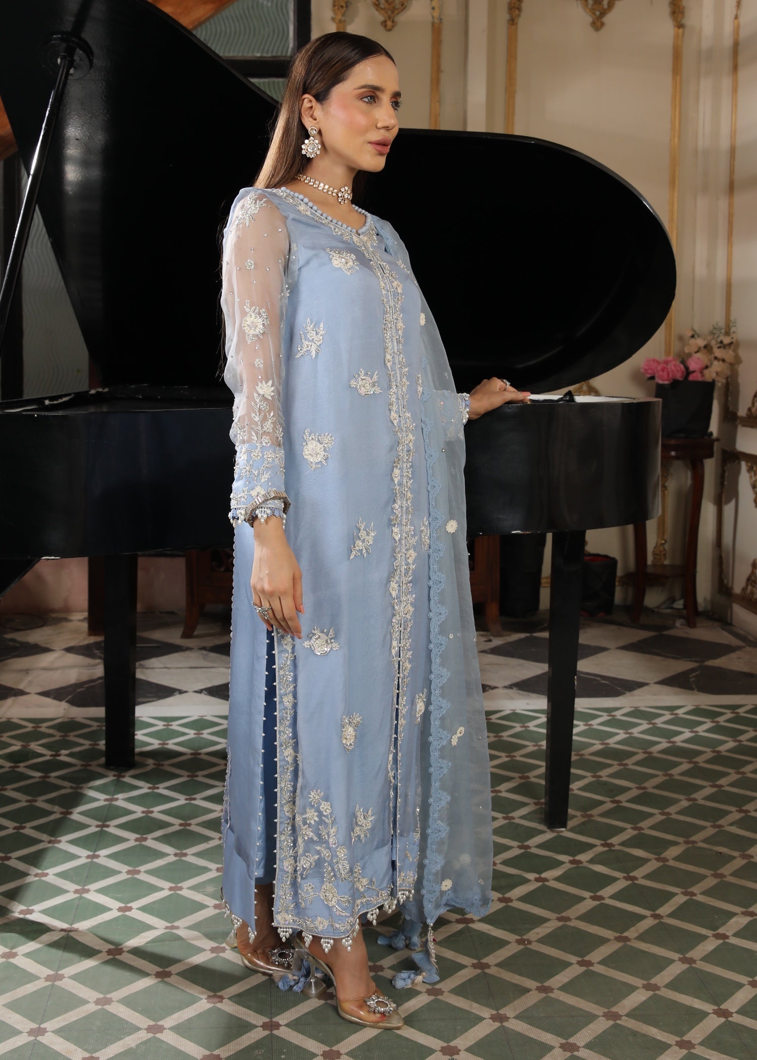 Muntaha By Shanzay Kiara blue Women 3pcs