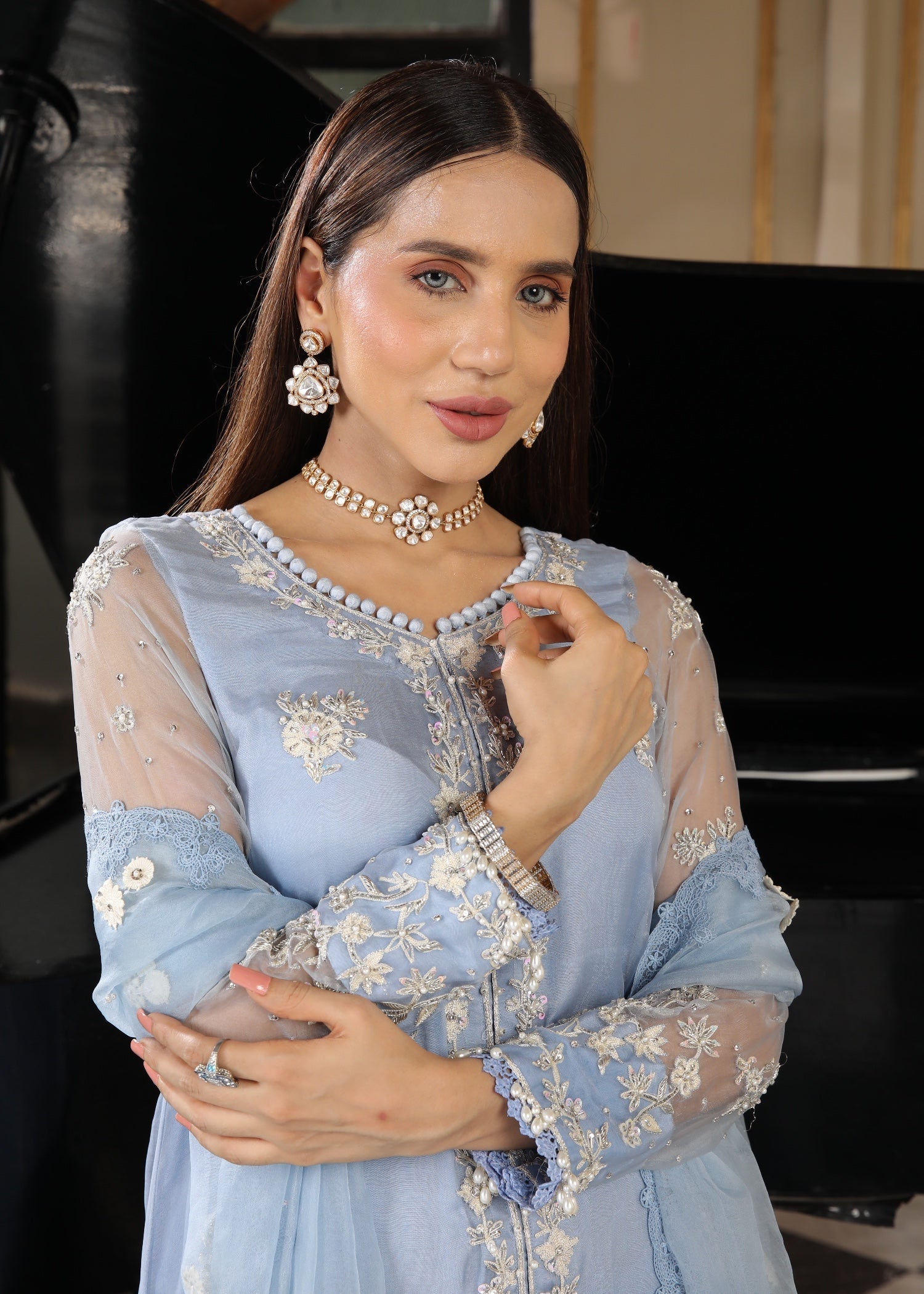 Muntaha By Shanzay Kiara blue Women 3pcs