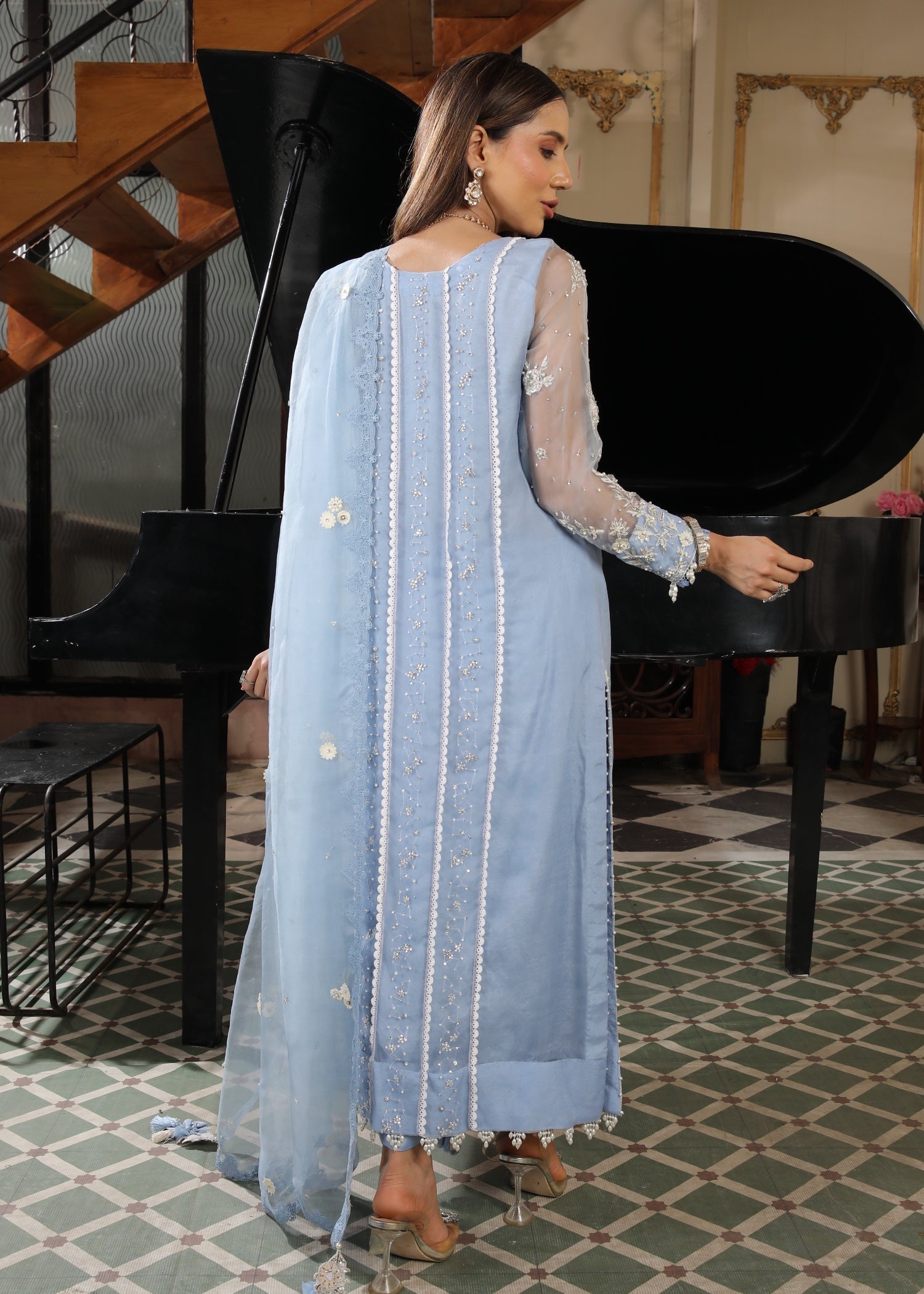 Muntaha By Shanzay Kiara blue Women 3pcs