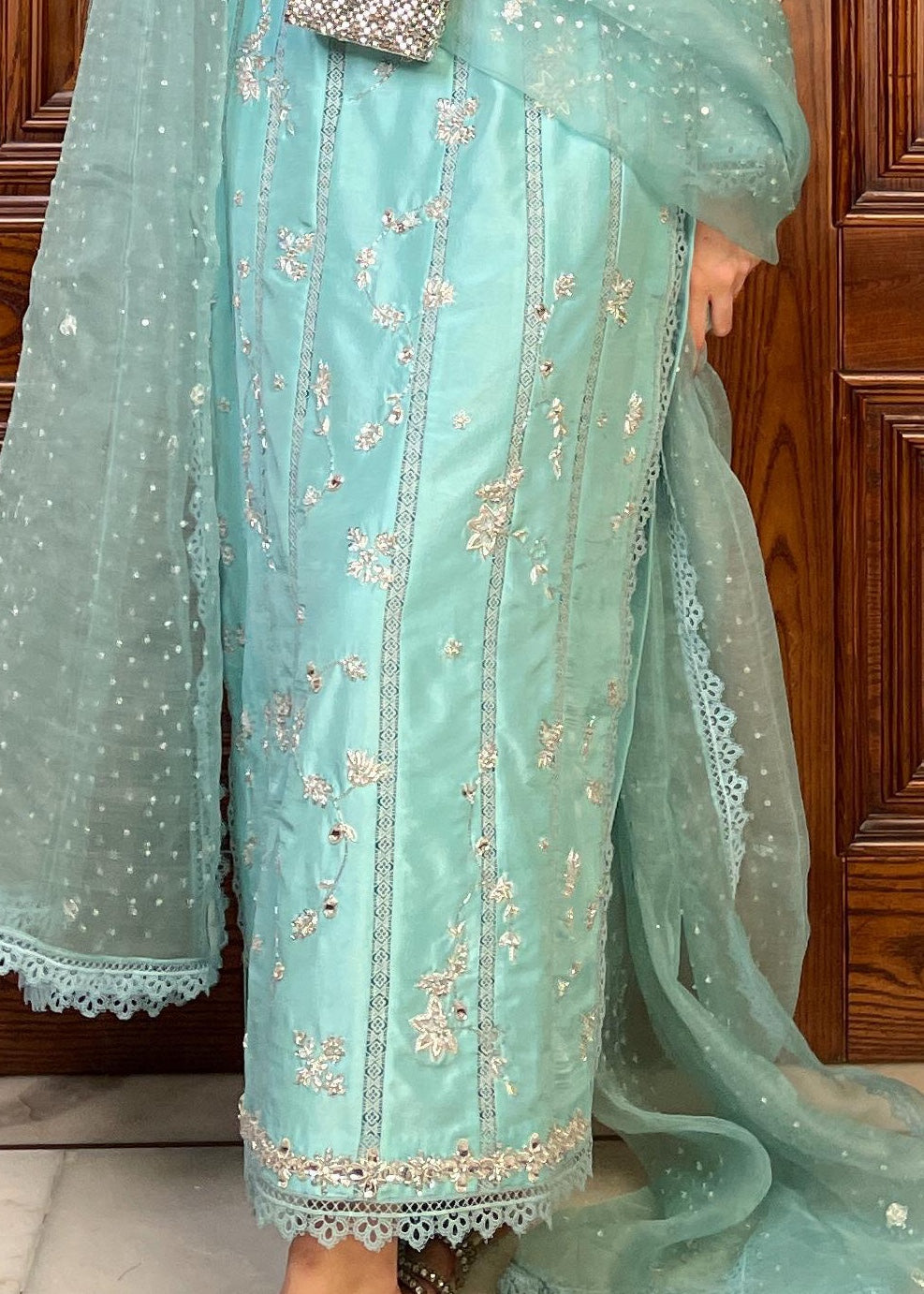 Muntaha By Shanzay Kyra Sky blue Women 3pcs