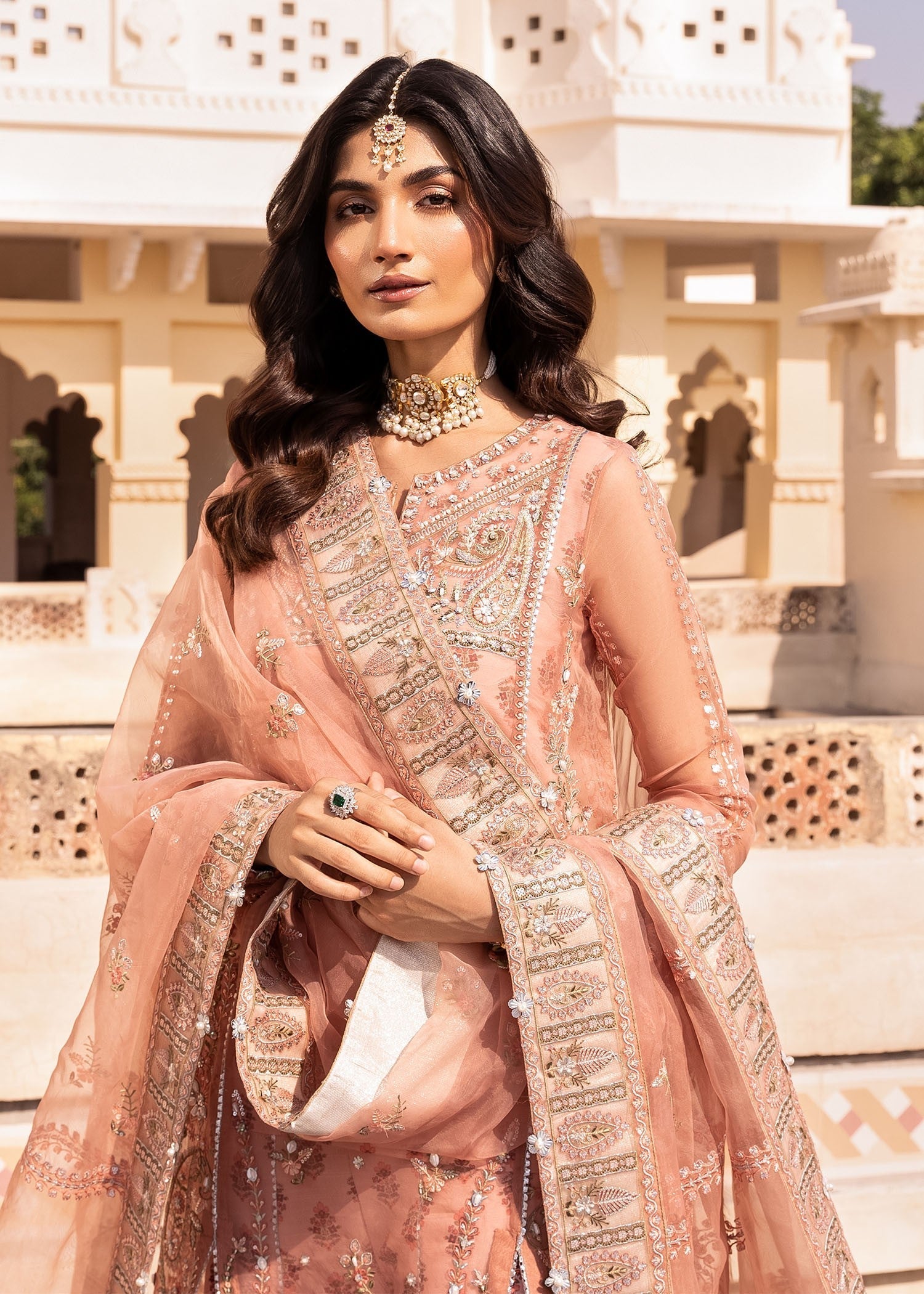 Rang-e-Haya Gabriel (Peach) Women 4pcs