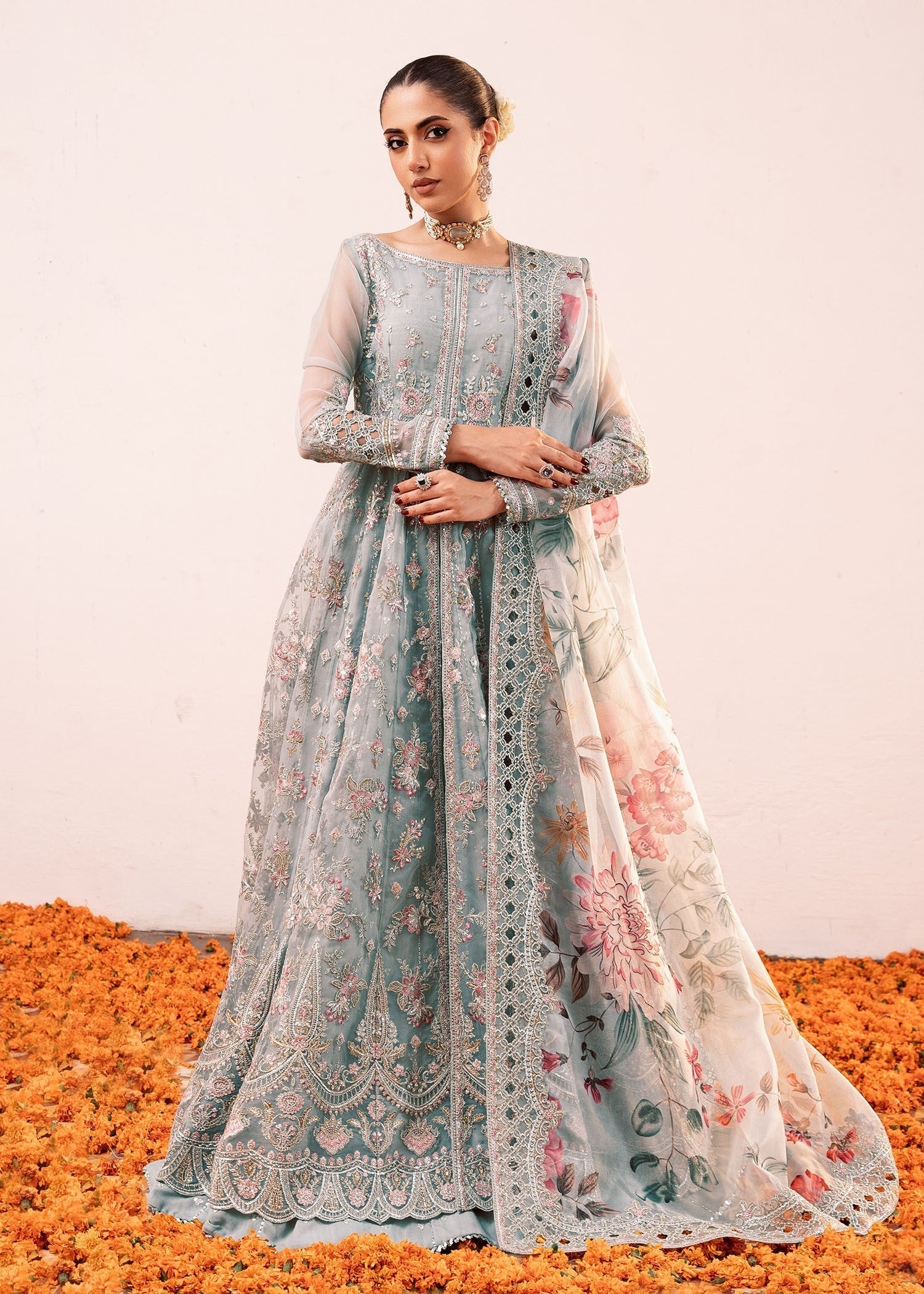 Rang-e-Haya Ellie (Ice Blue) Women 4pcs