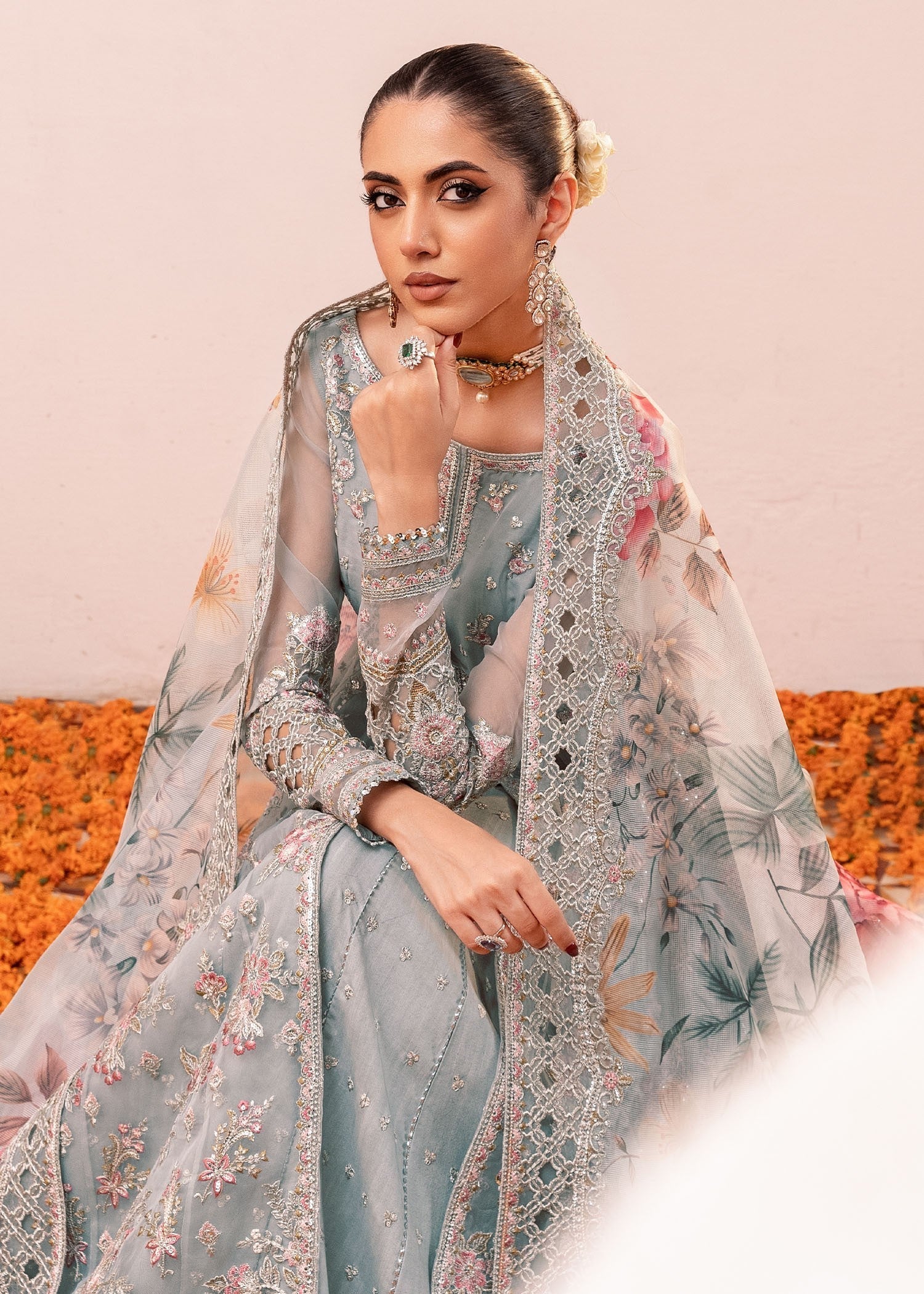 Rang-e-Haya Ellie (Ice Blue) Women 4pcs