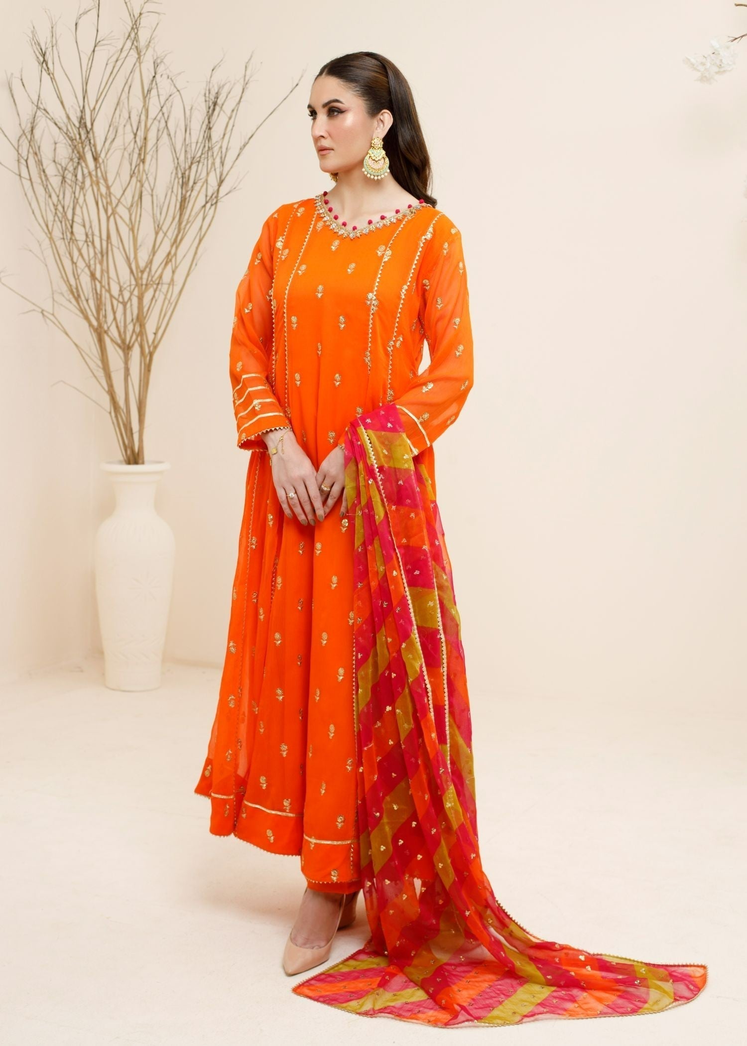 Ayesha Closet Fajr Orange Brightness Women 3pcs