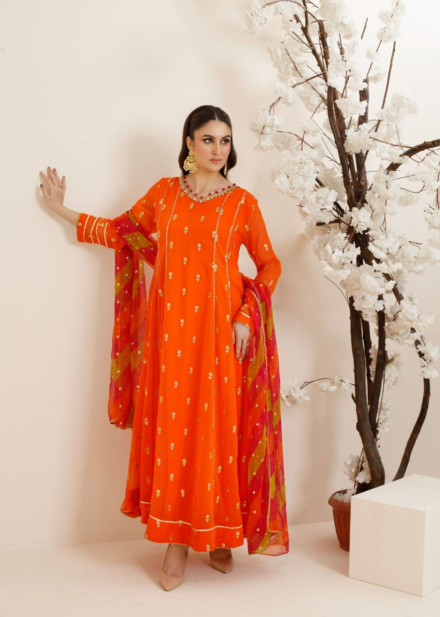Ayesha Closet Fajr Orange Brightness Women 3pcs