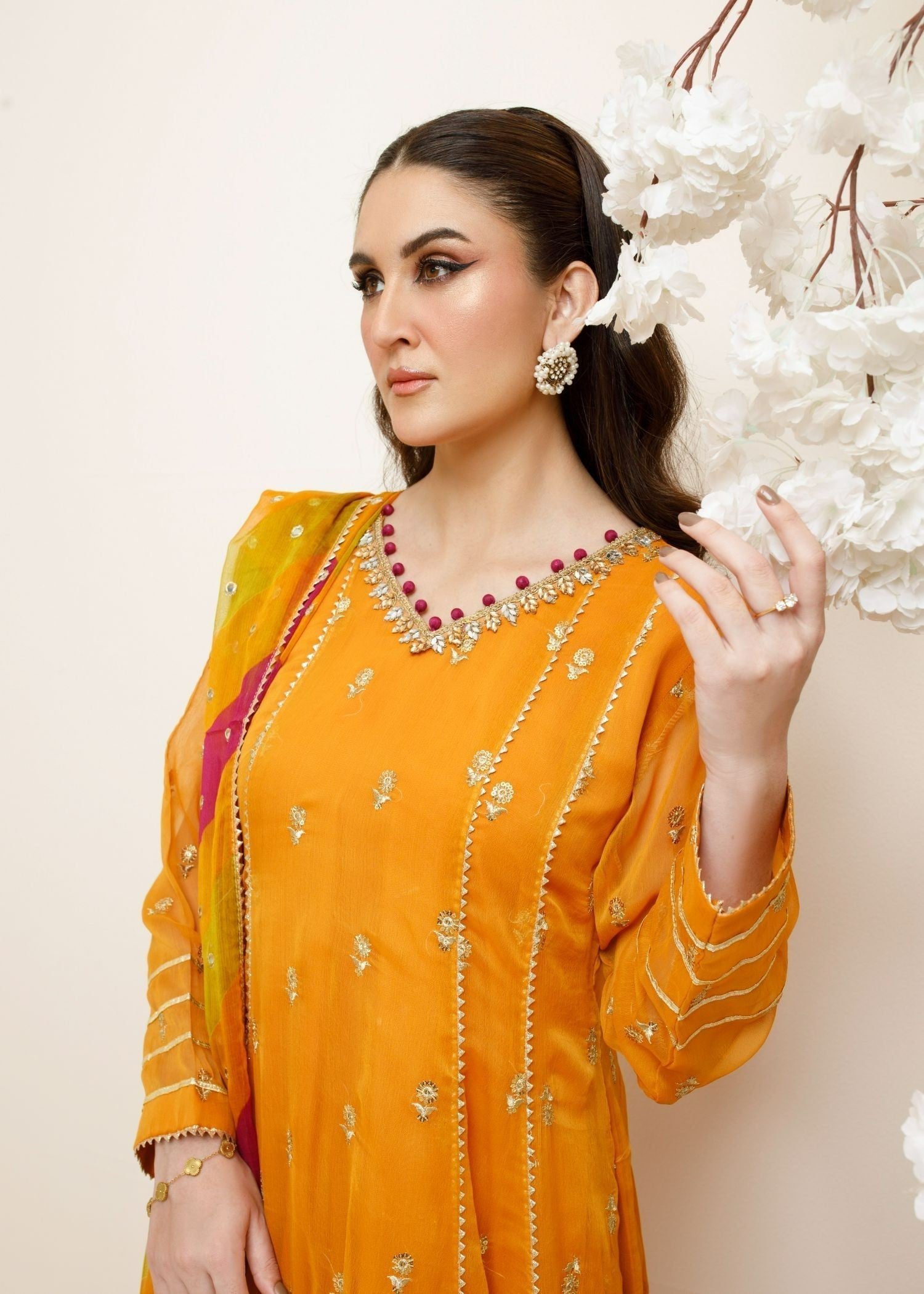 Ayesha Closet Fajr Vibrant Orange Women 3pcs