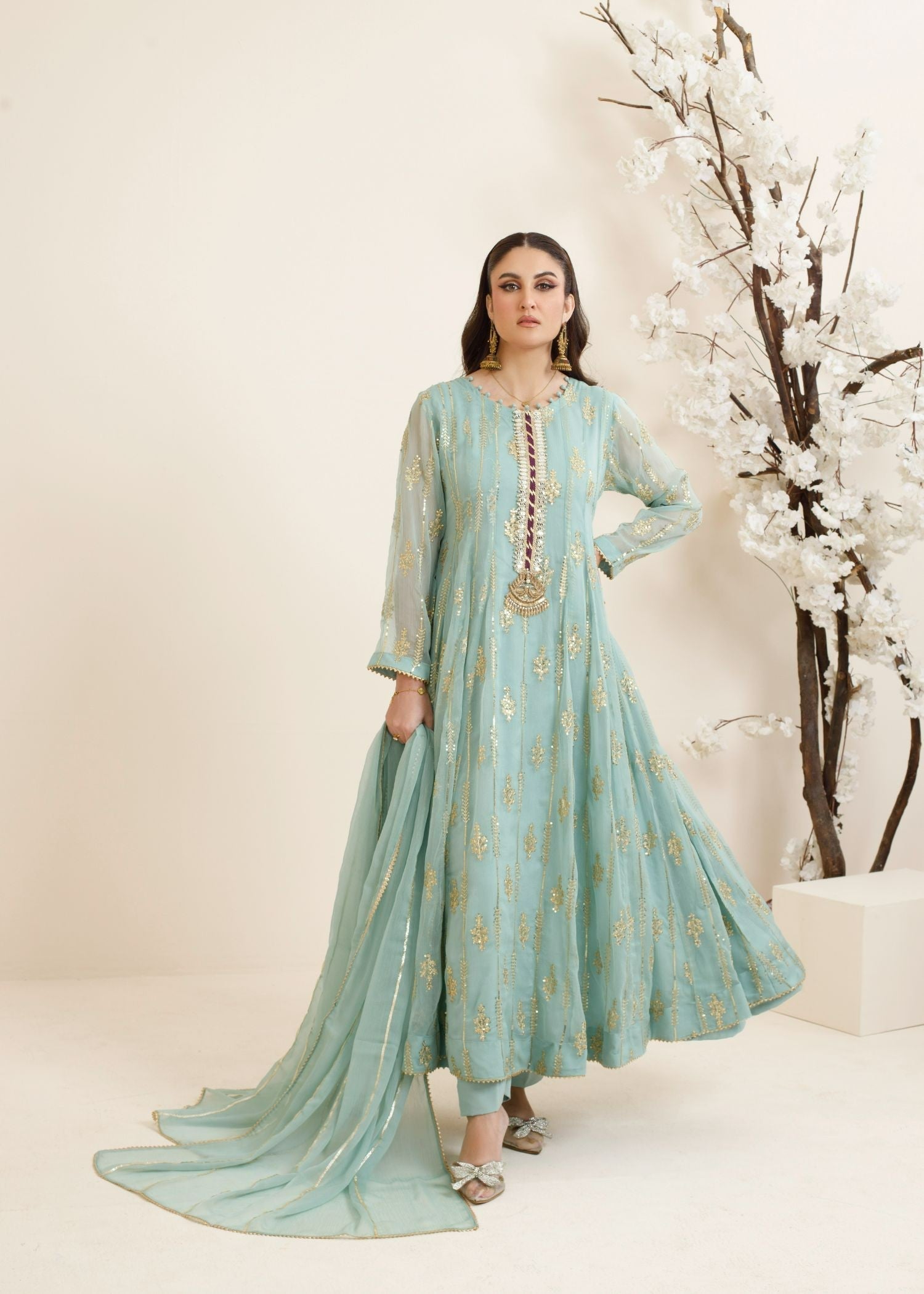 Ayesha Closet Mumal Blue Lightness Women 3pcs