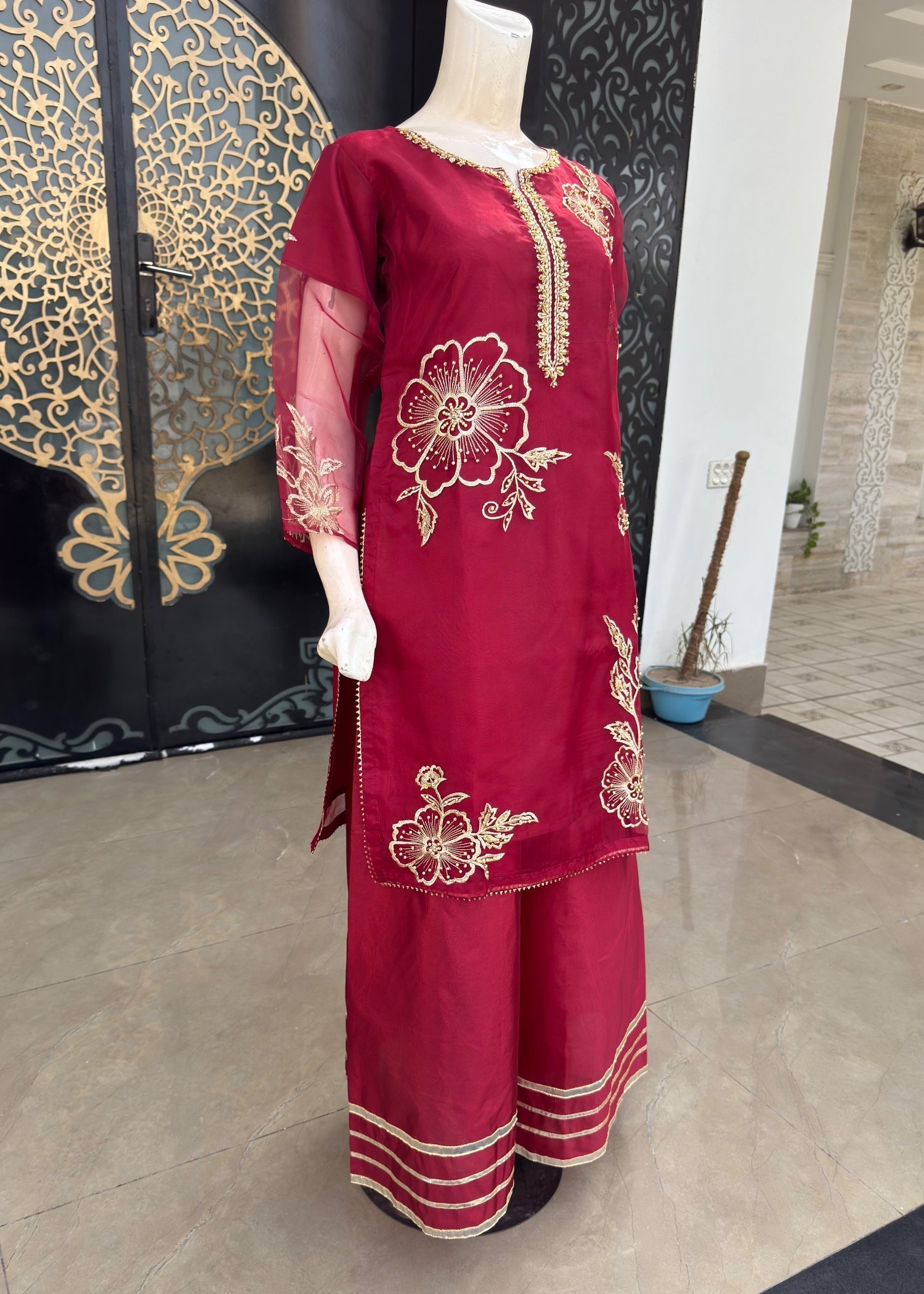 Noir Oragnza stitched Women 3pcs