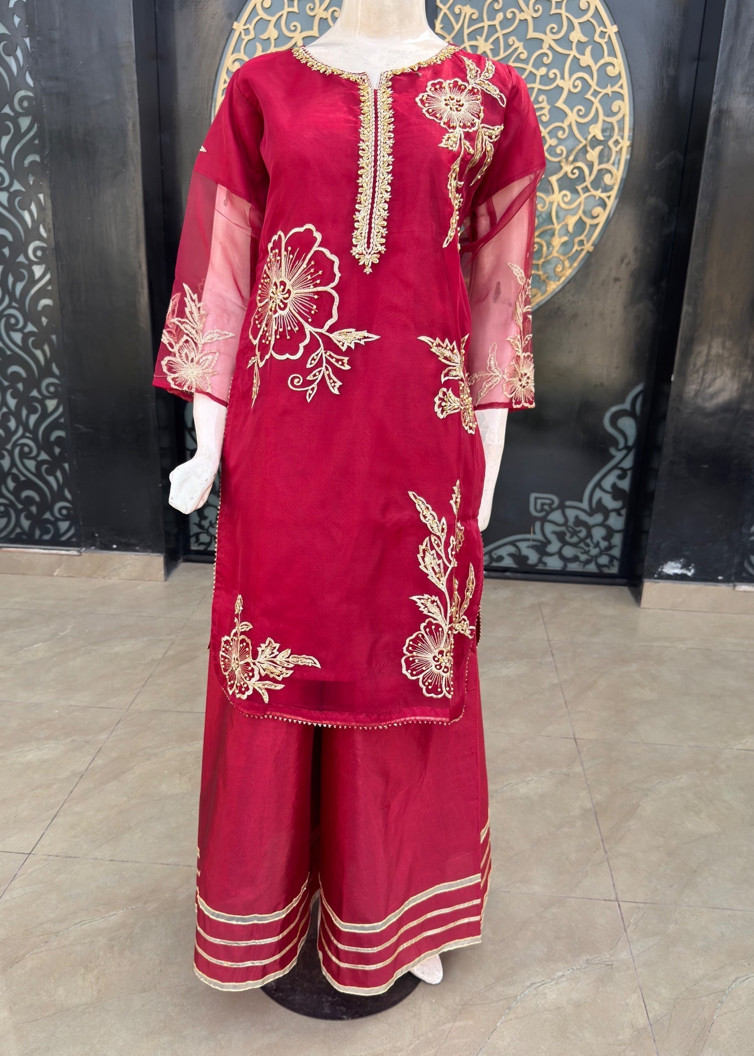 Noir Oragnza stitched Women 3pcs