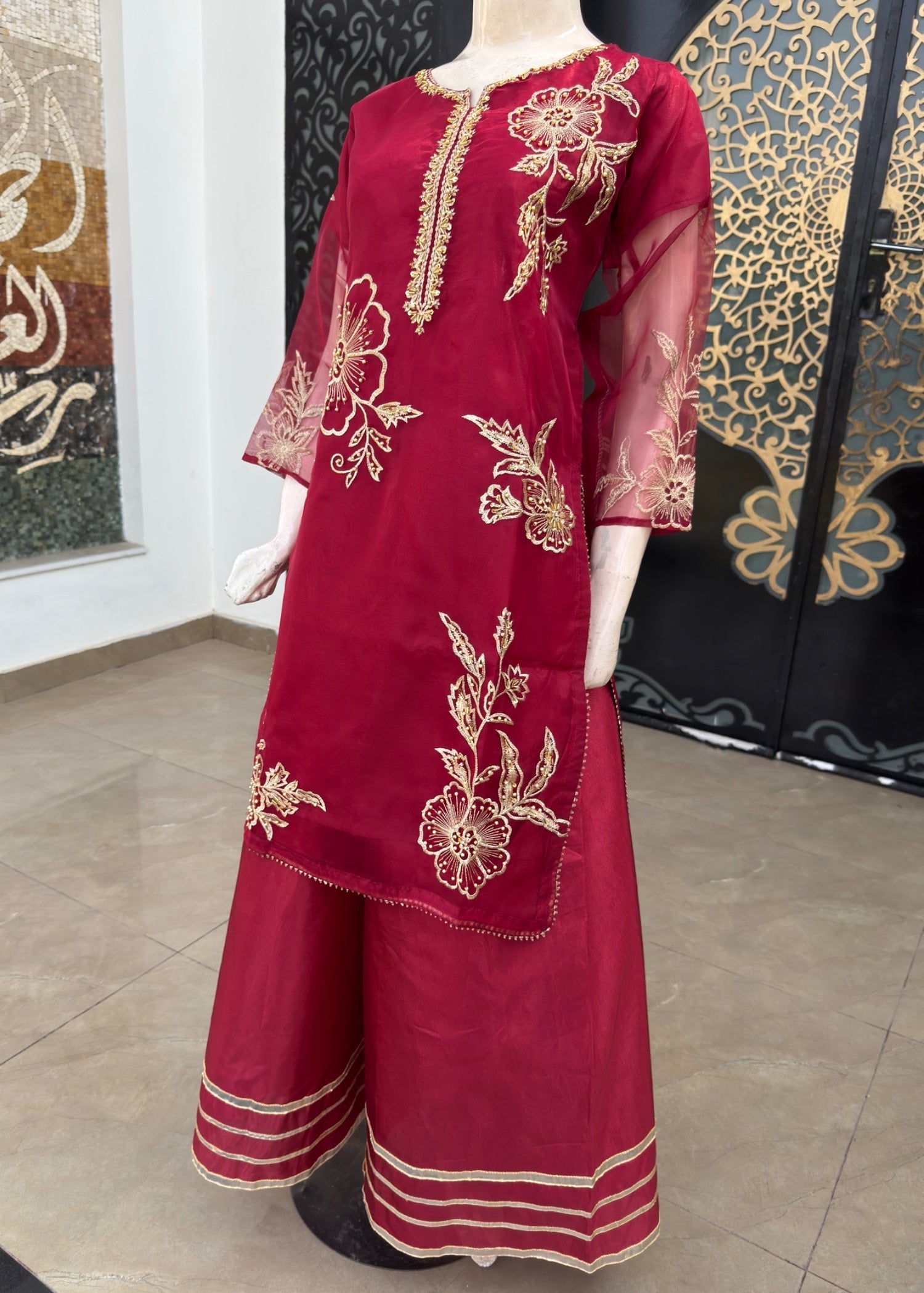 Noir Oragnza stitched Women 3pcs