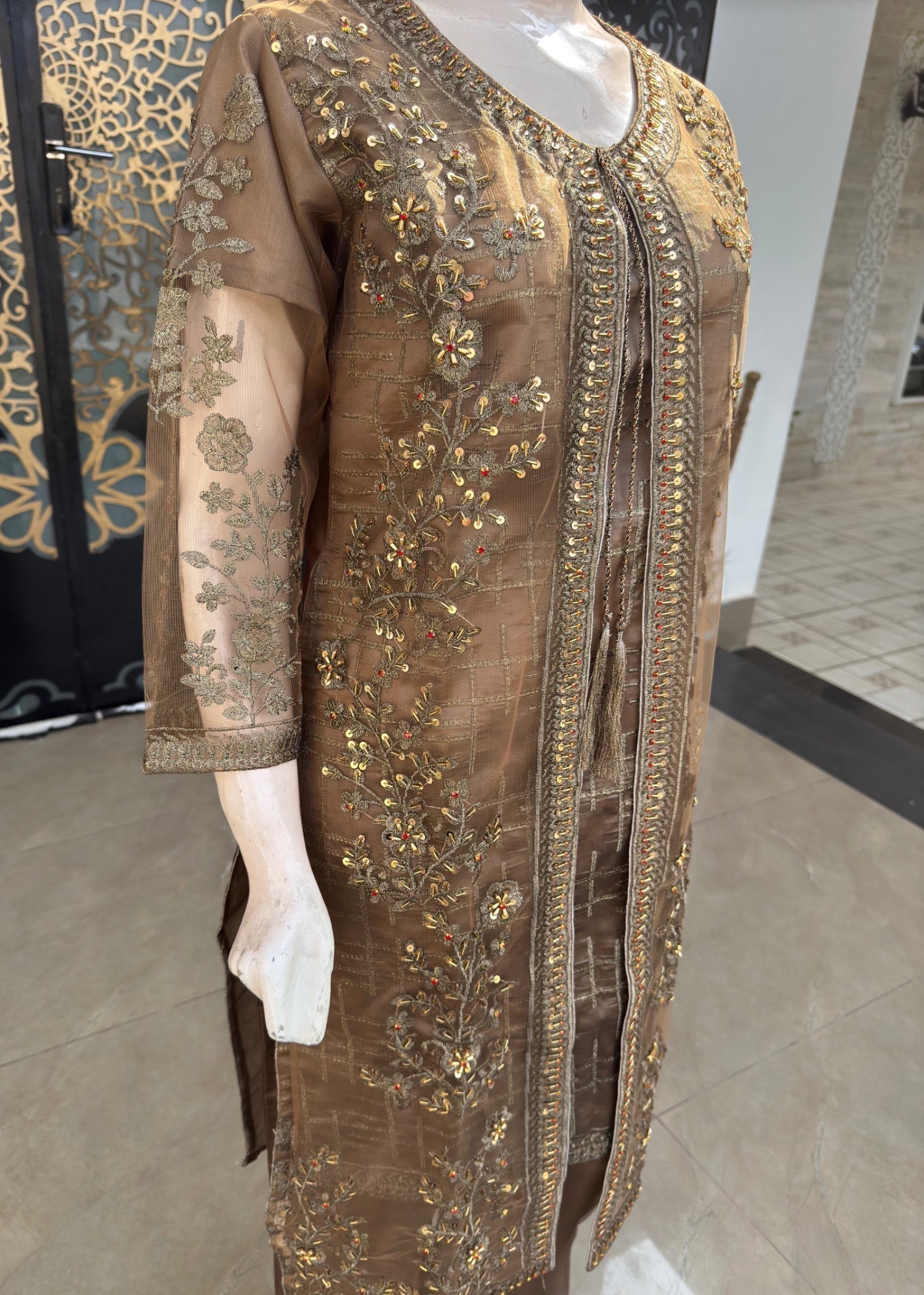 Noir Beats handwork Gown Women 3pcs