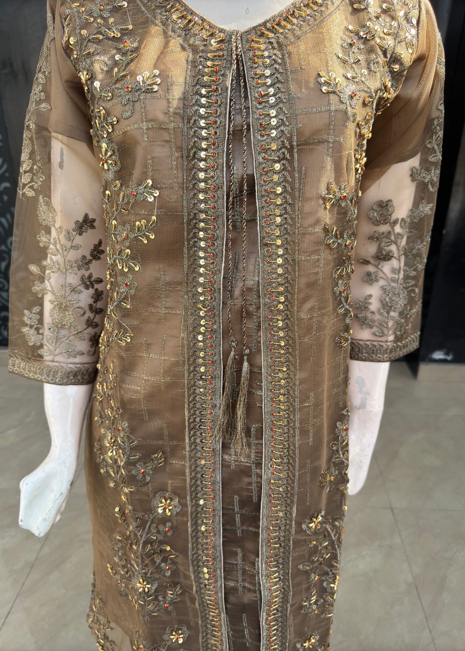 Noir Beats handwork Gown Women 3pcs