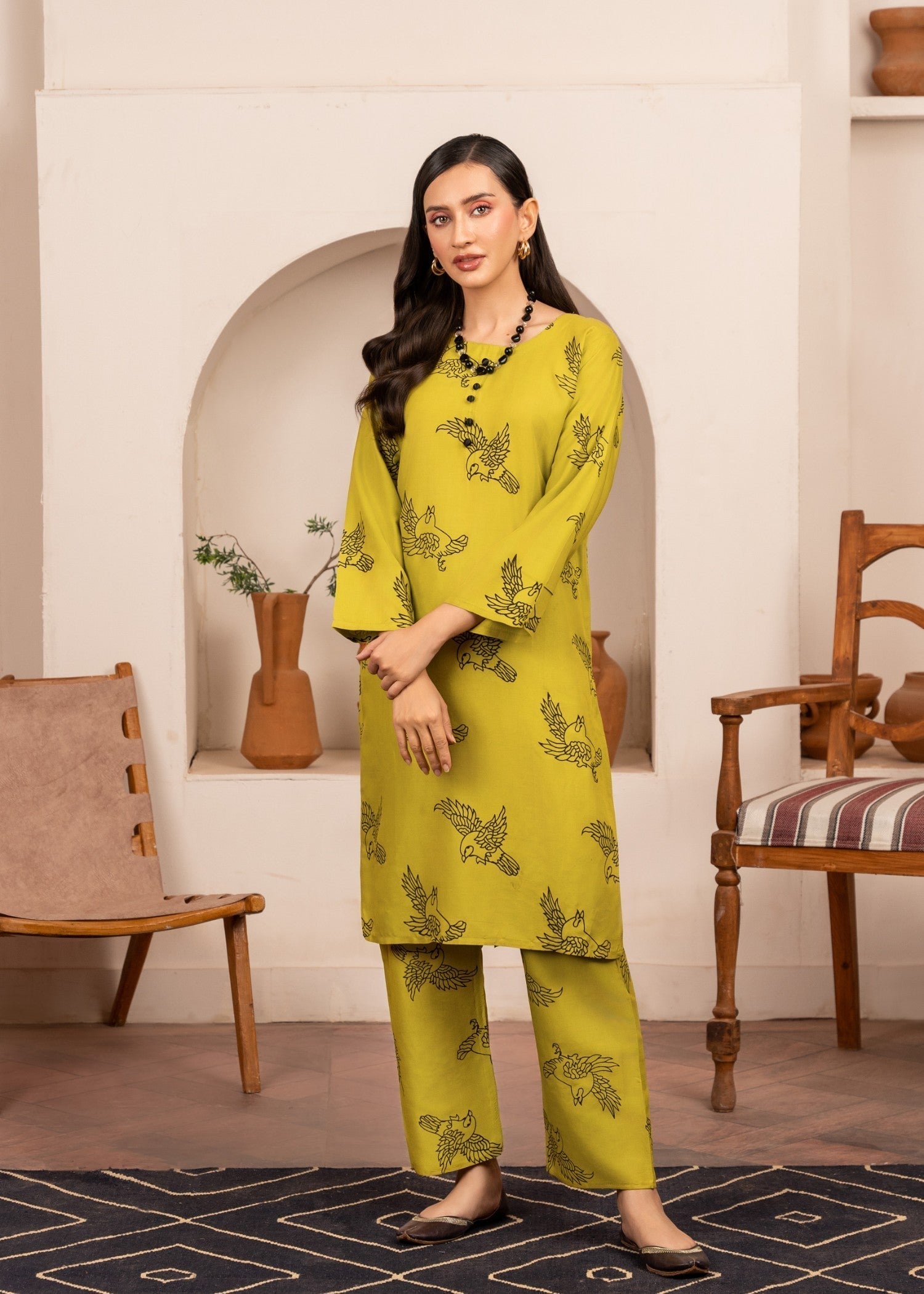 Chaudhary Arts Sparrow (apple green) Women 2pcs