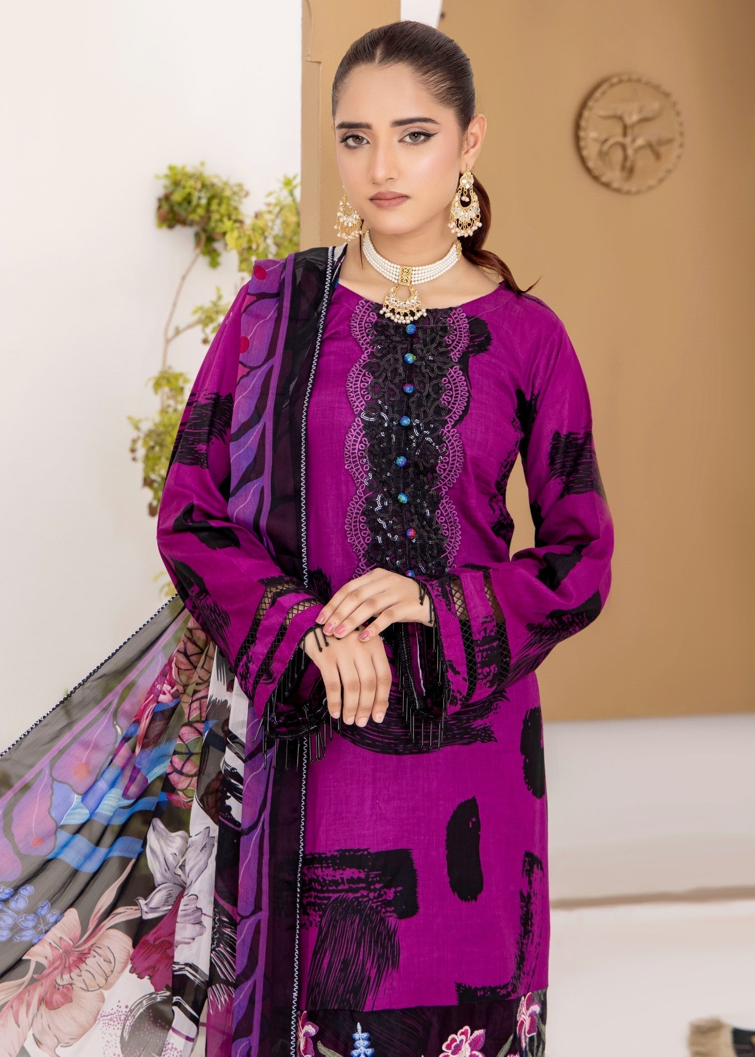 Polawn PD 24 604 B NAINA PRET LAWN COLLECTION Women 3pcs