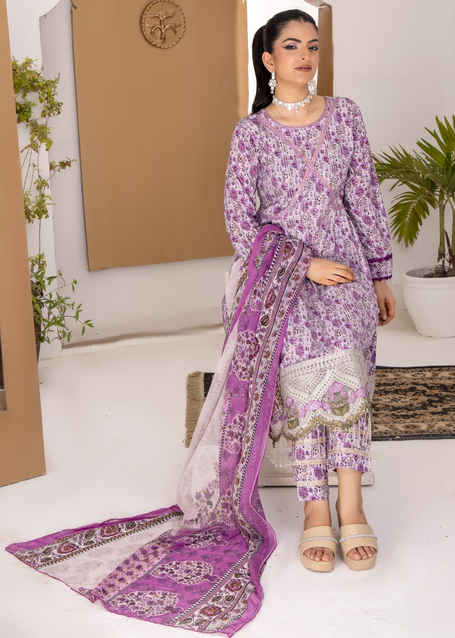 Polawn PD 24 603 B NAINA PRET LAWN COLLECTION Women 3pcs