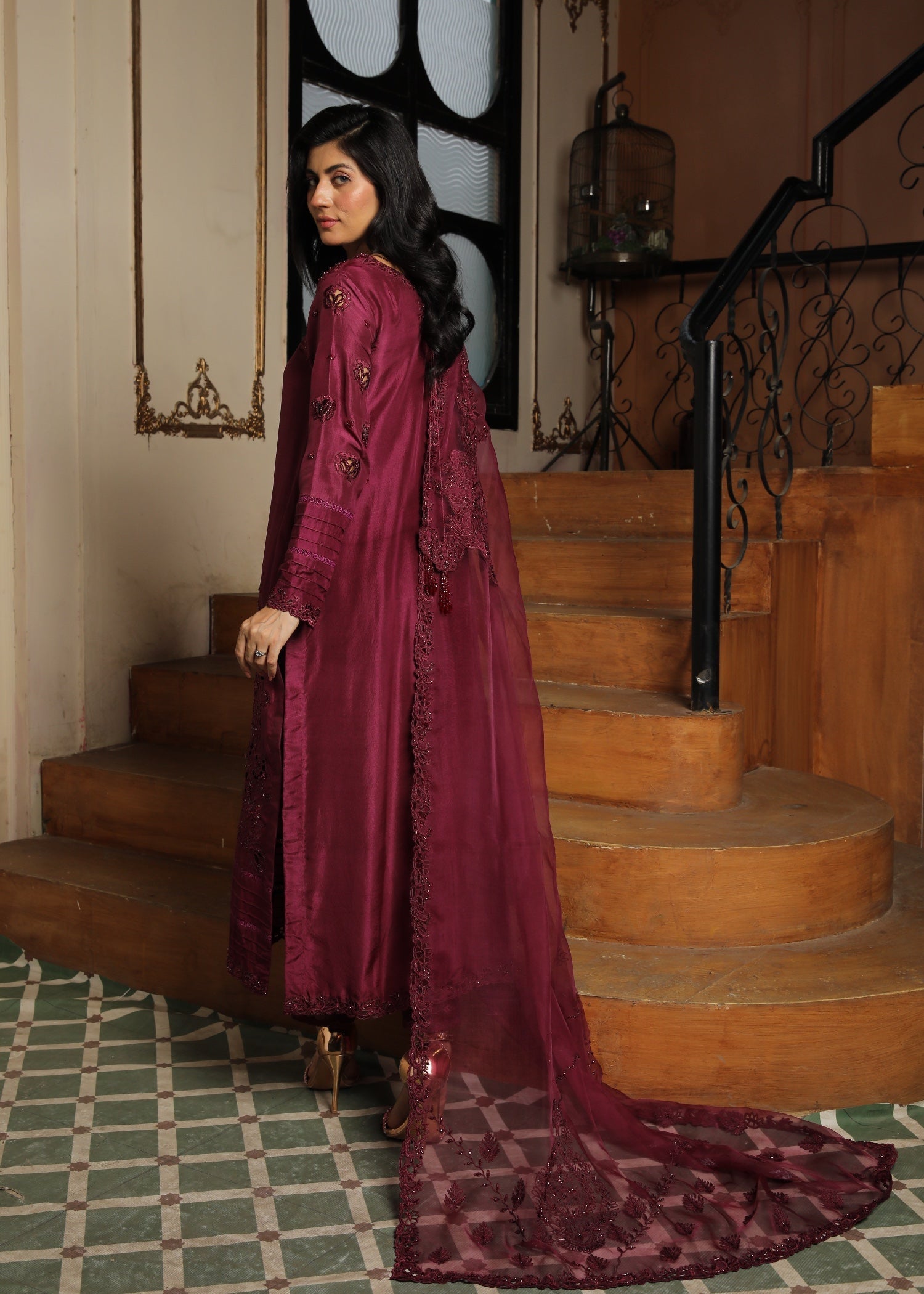 Muntaha By Shanzay Alizay plum Women 3pcs
