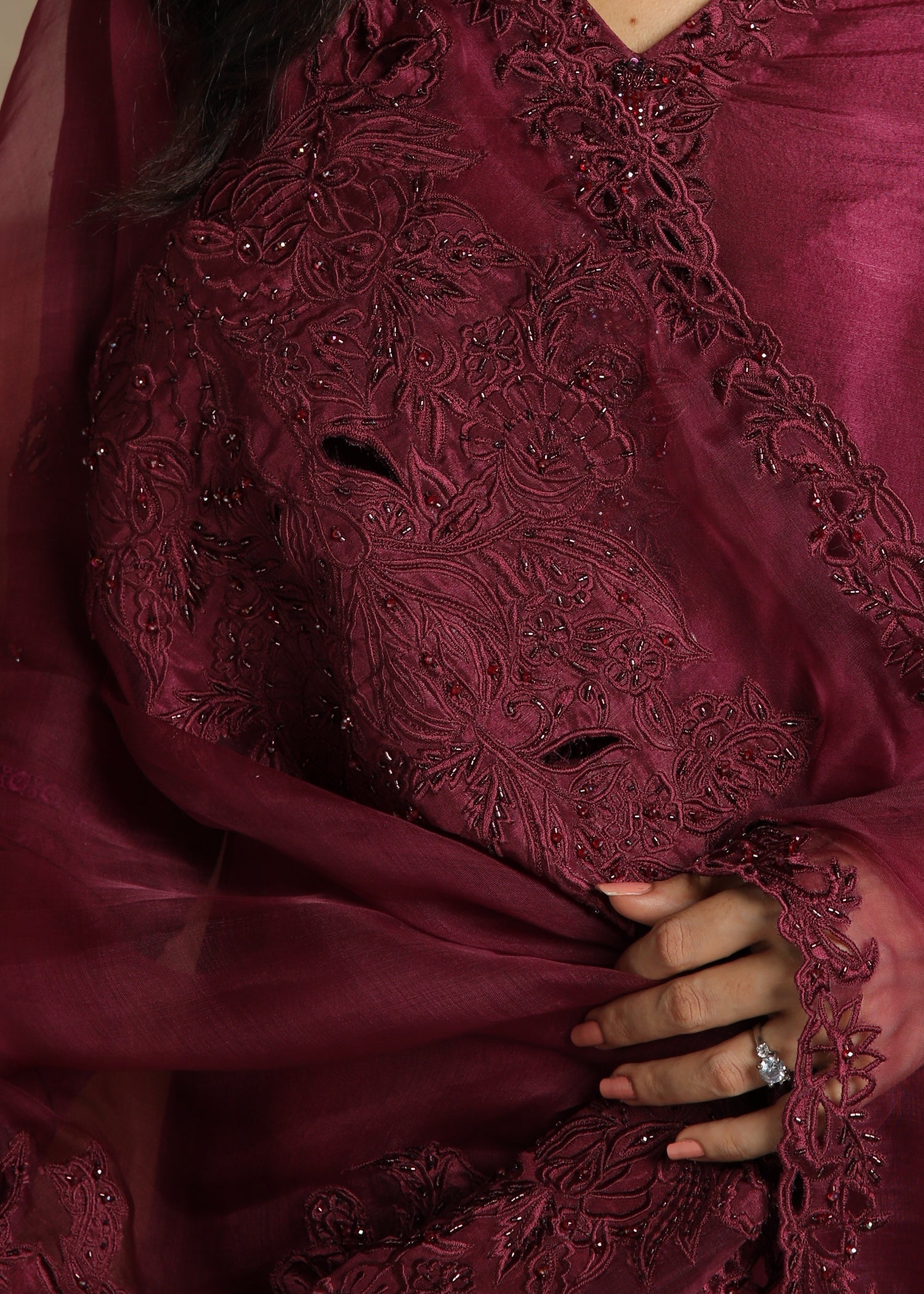 Muntaha By Shanzay Alizay plum Women 3pcs