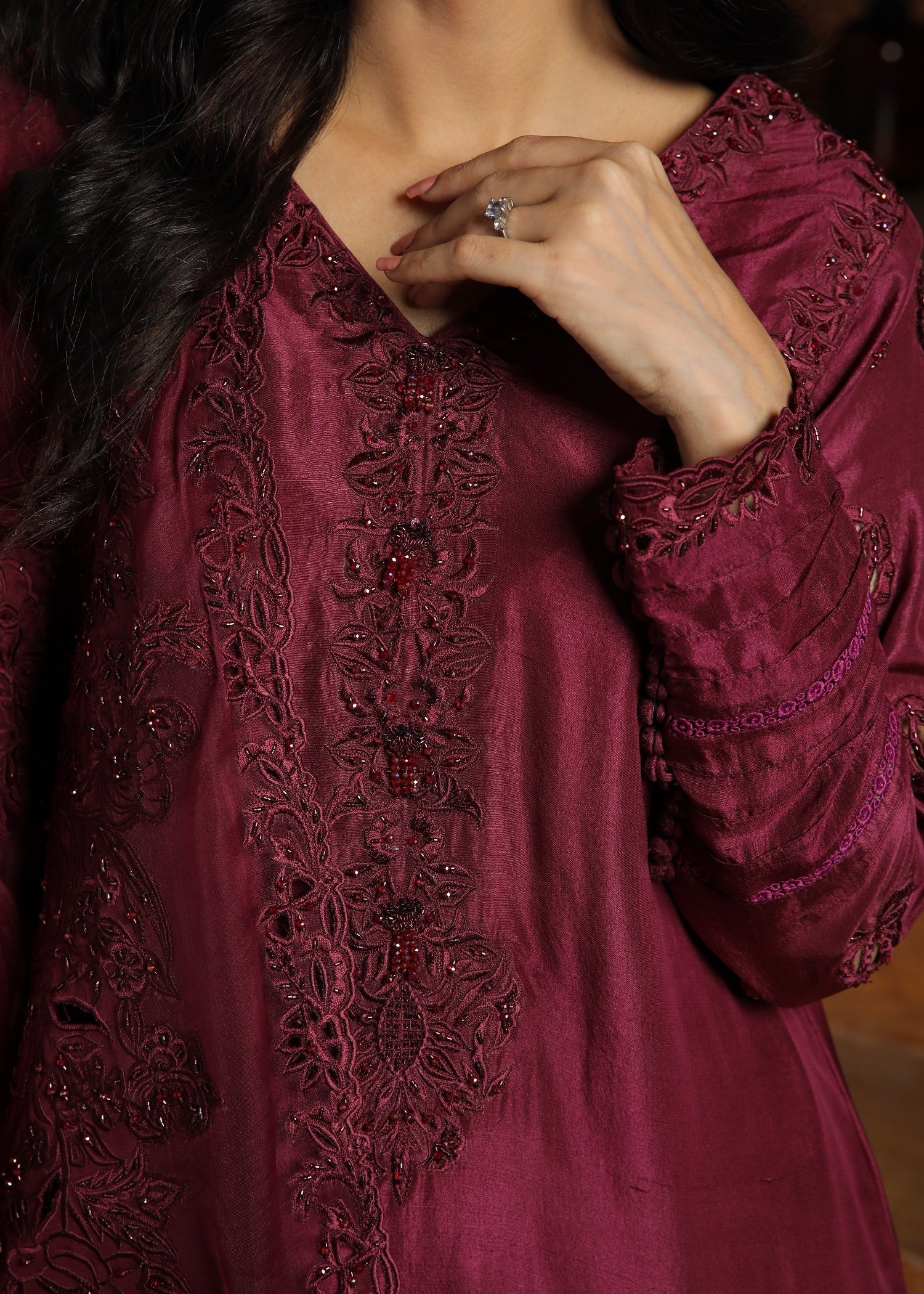 Muntaha By Shanzay Alizay plum Women 3pcs