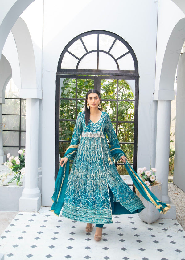 Manahils KURTI 105 TEAL Women 3pcs