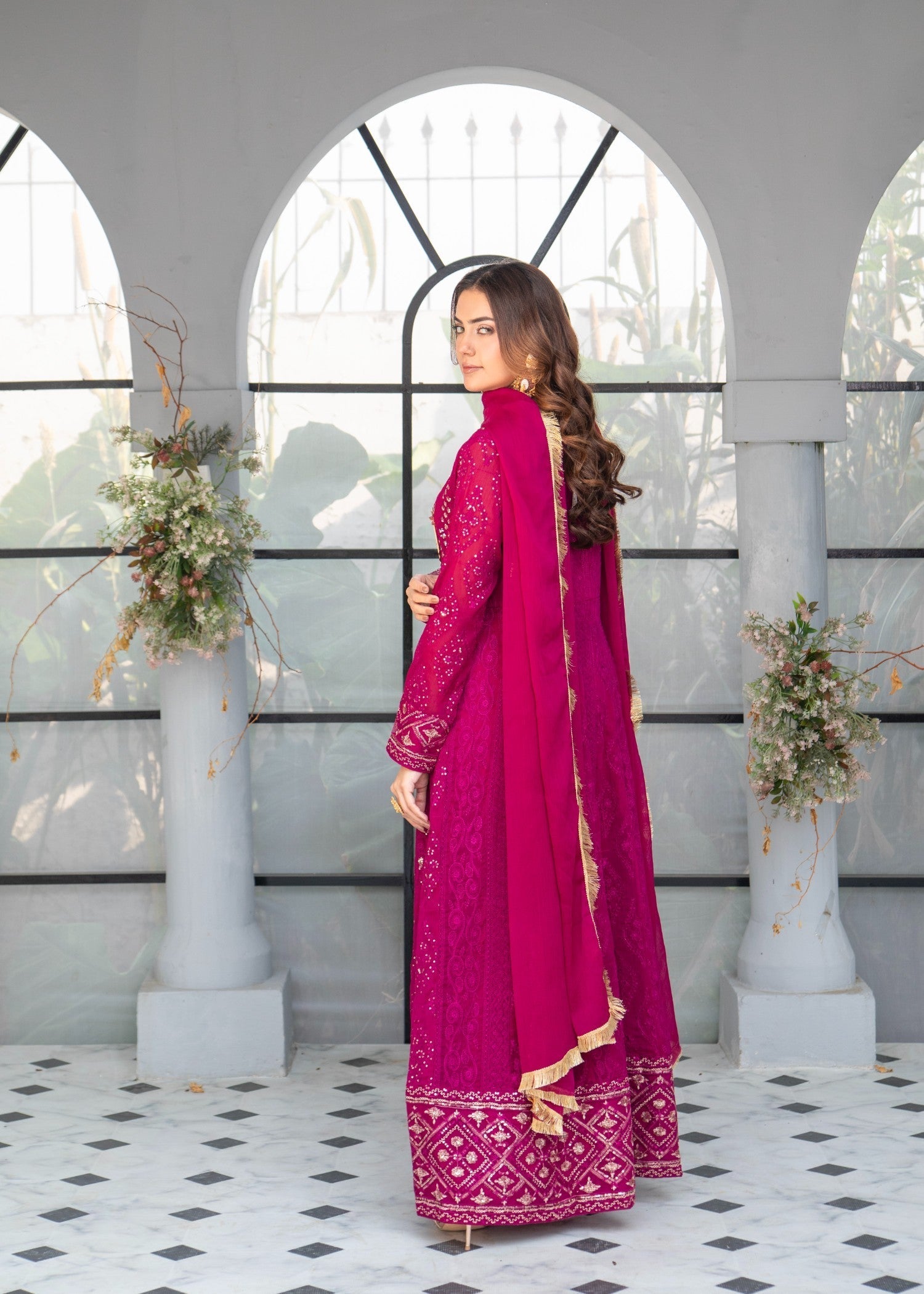 Manahils KURTI 099 MAGENTA Women 3pcs