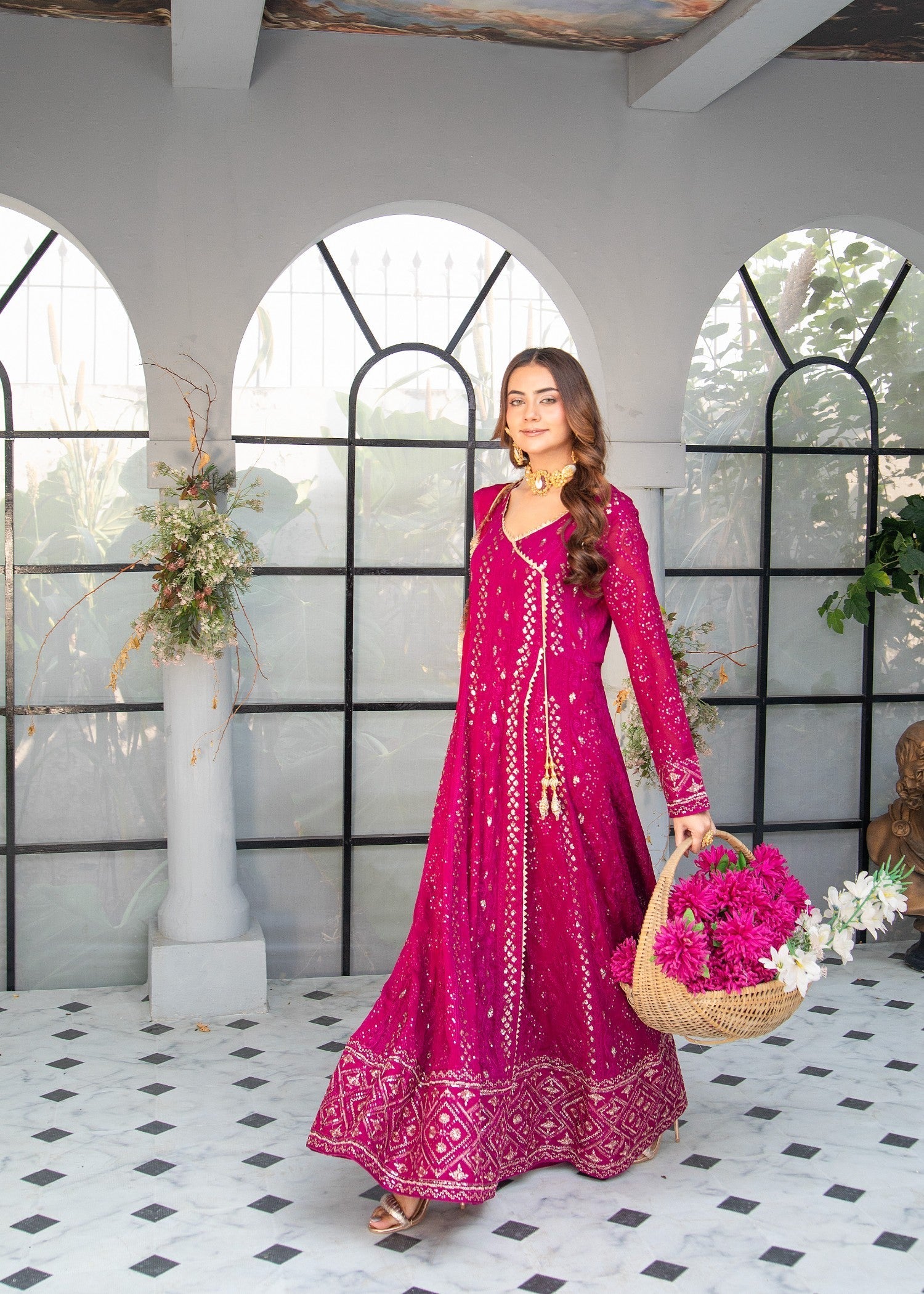 Manahils KURTI 099 MAGENTA Women 3pcs