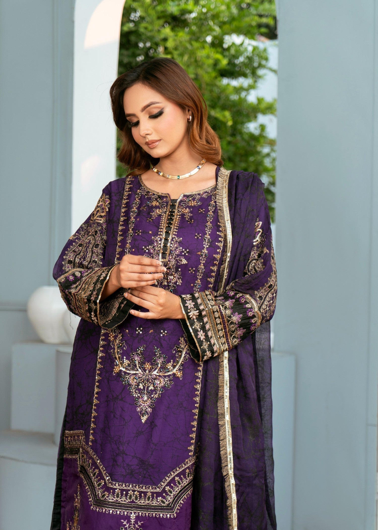 Pehnawa Fashion PURPLE PEARL Women 3pcs