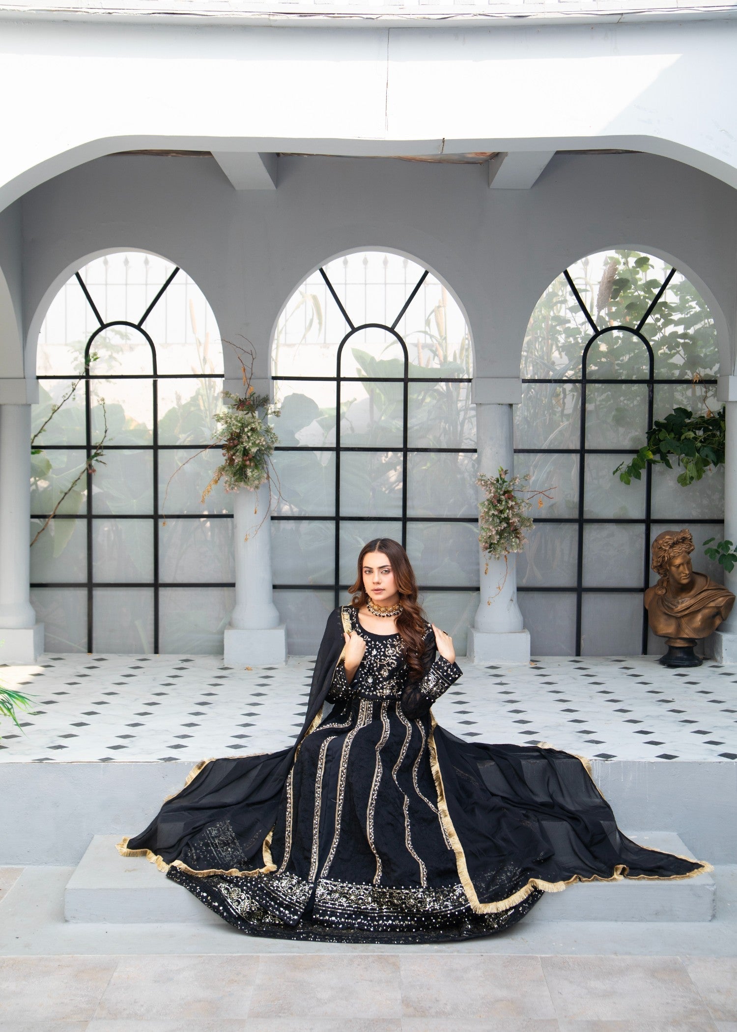 Manahils B 007 BLACK Women 3pcs