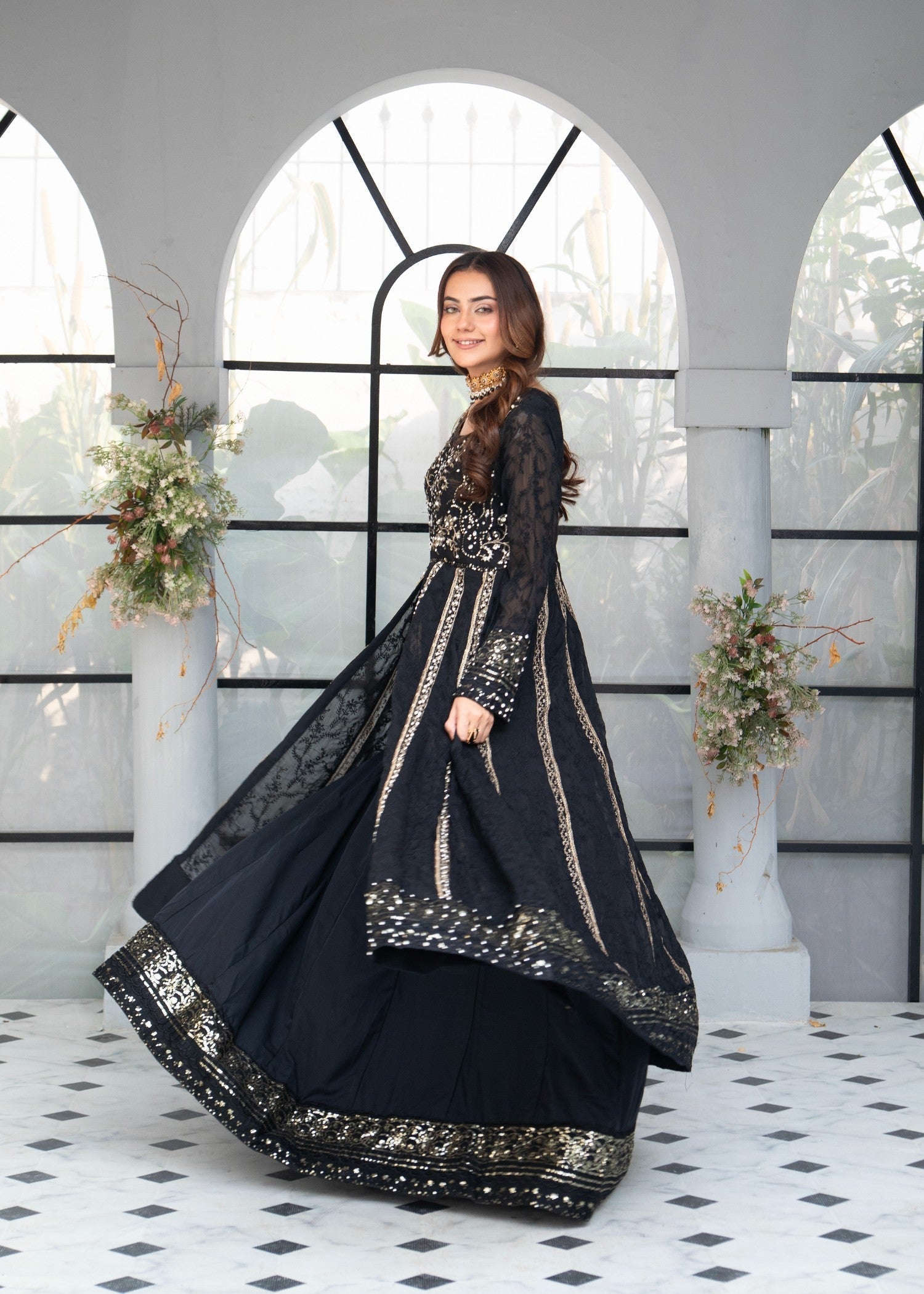 Manahils B 007 BLACK Women 3pcs