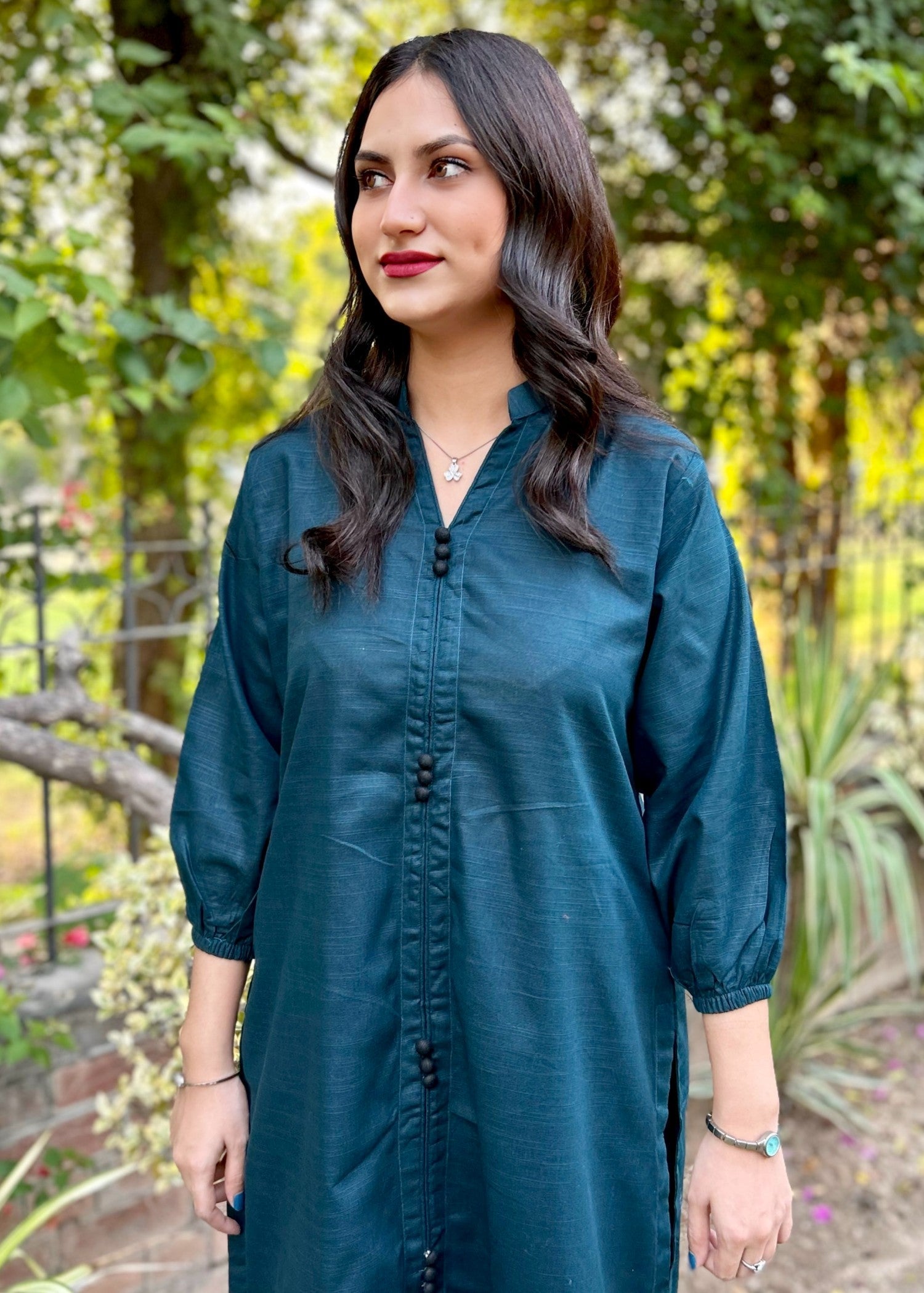 Damask Clothing Studio Sajni Solid Zinc Women 2pcs