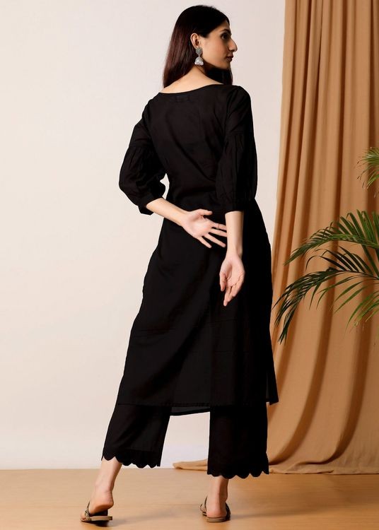 Zeekstore black dress with dupatta Women 3pcs