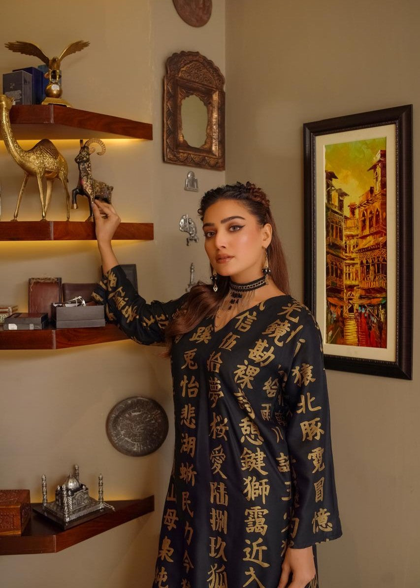 Gulposh OPAL (Stitched ) Black Women 2pcs