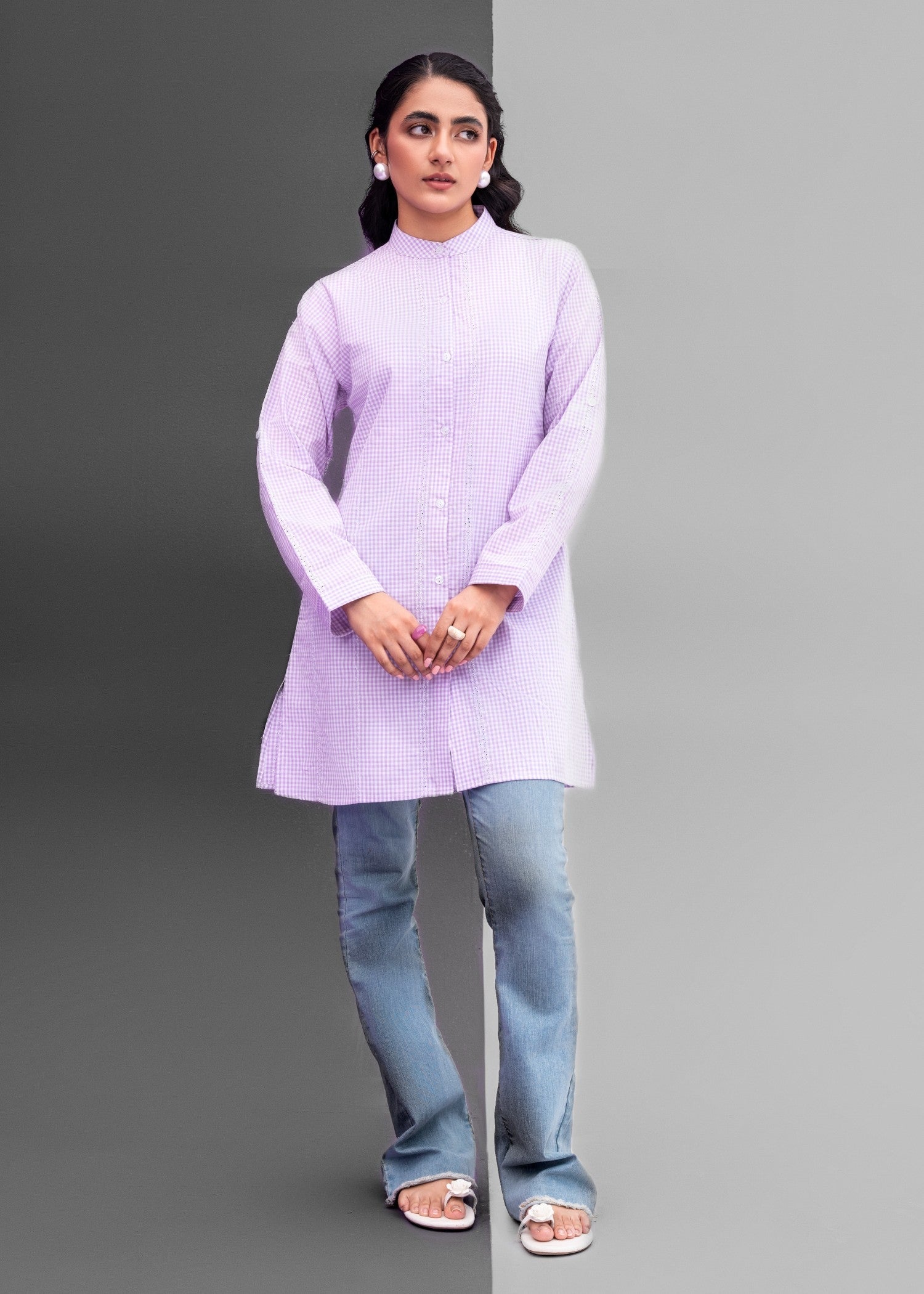 Flair 14 Lilac Kurti (Chicken Kari) Women 1pcs