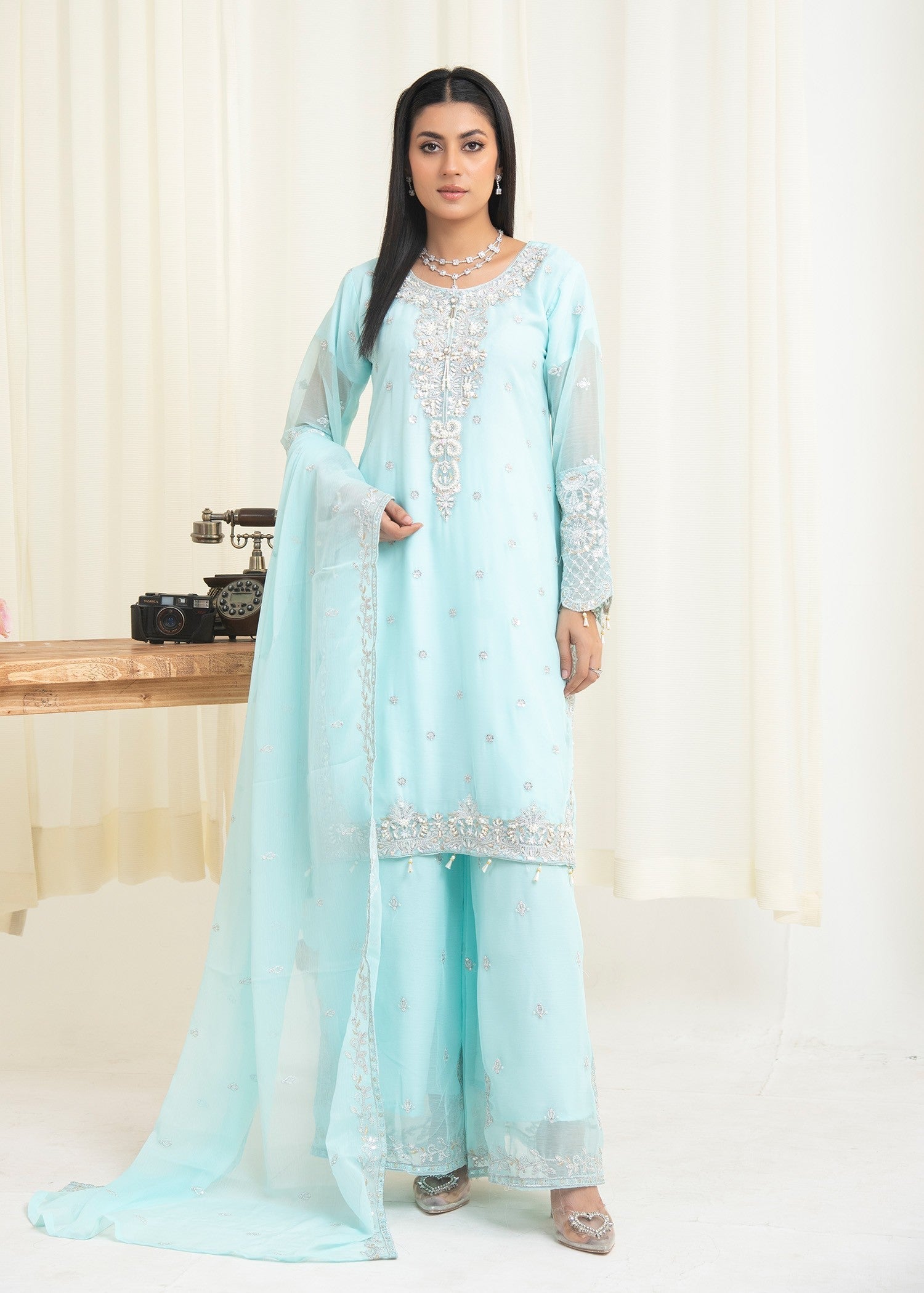 Rangoon Clothing Zehra Sky Women 3pcs