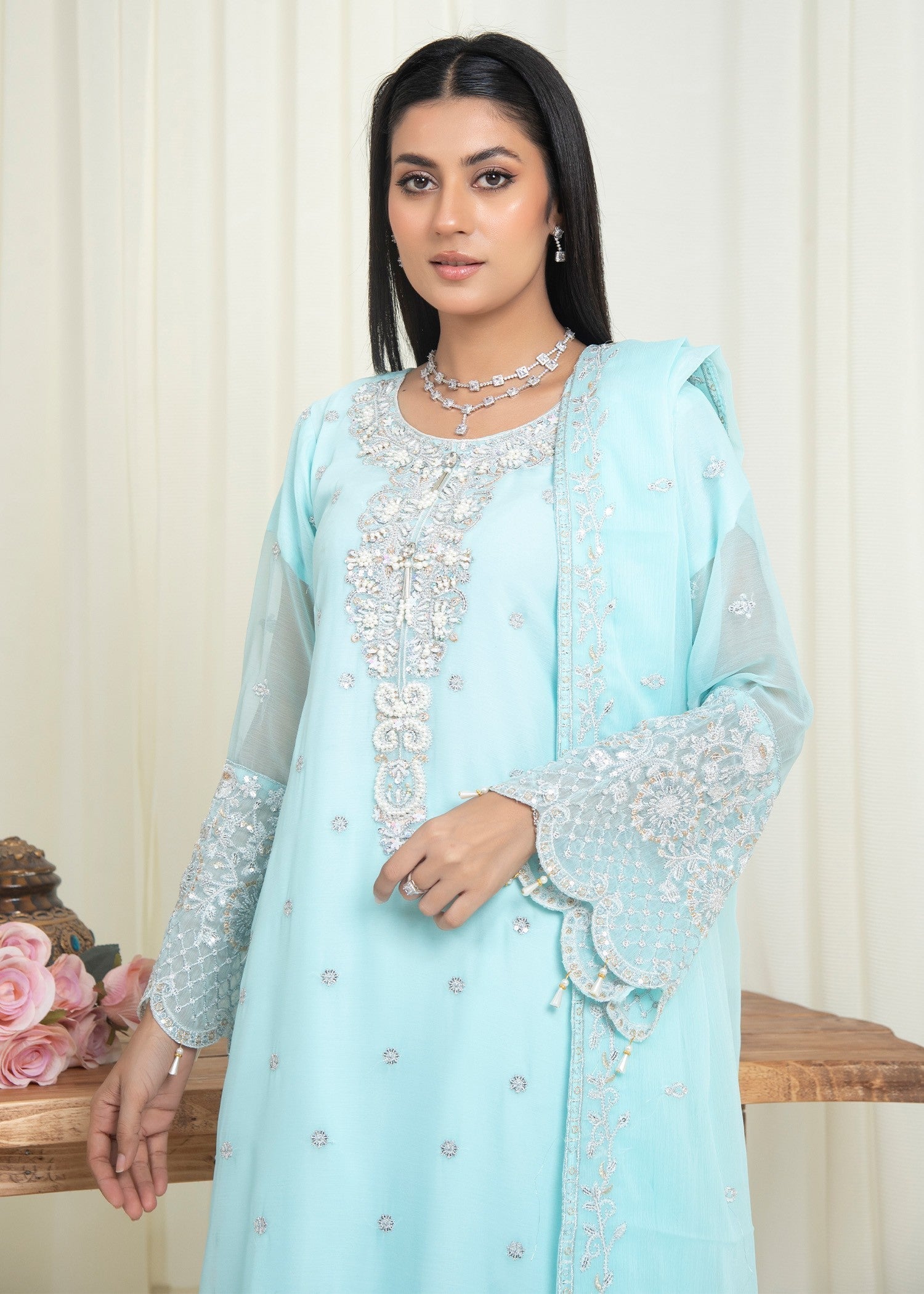 Rangoon Clothing Zehra Sky Women 3pcs