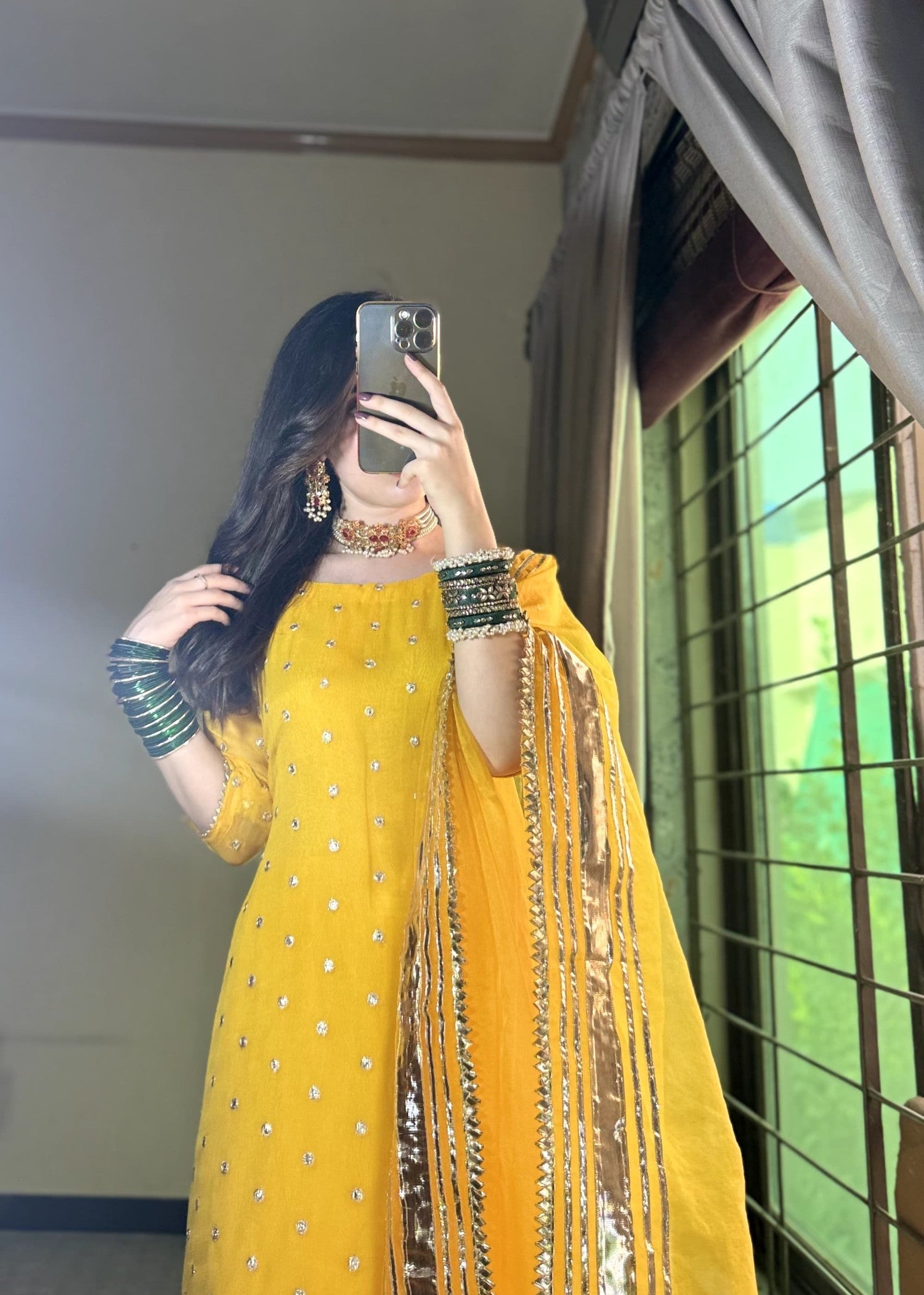 Fashion Trends 4 U Ishqiya Yellow Women 4pcs