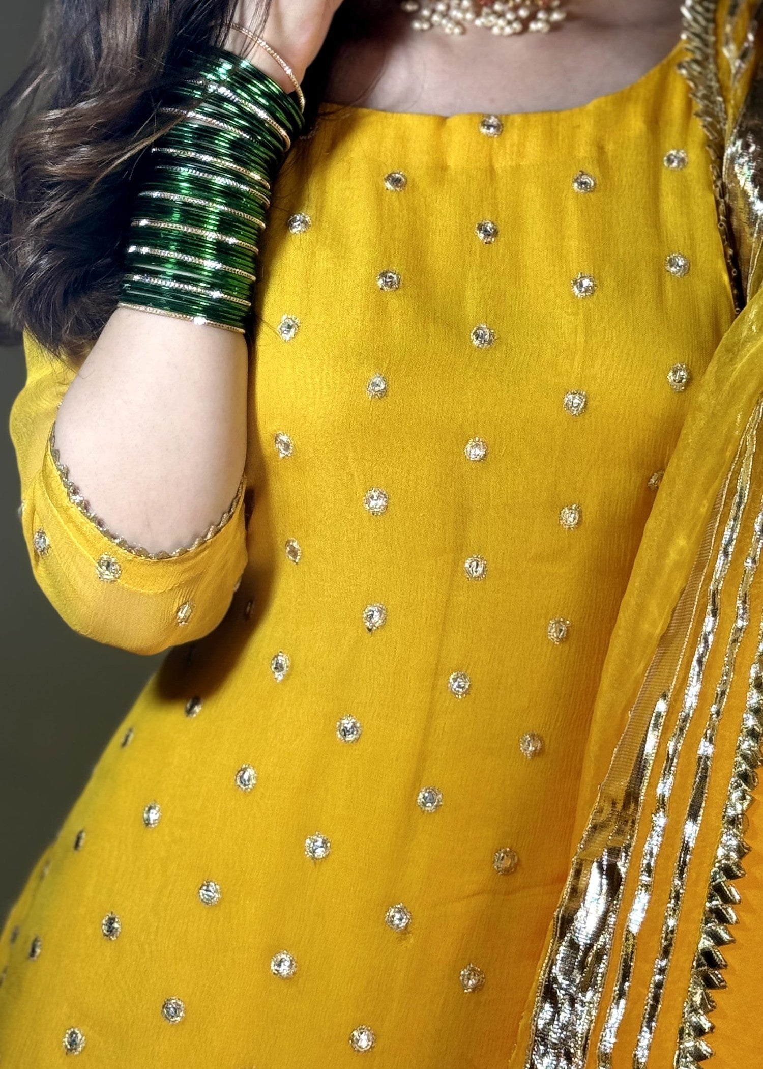 Fashion Trends 4 U Ishqiya Yellow Women 4pcs