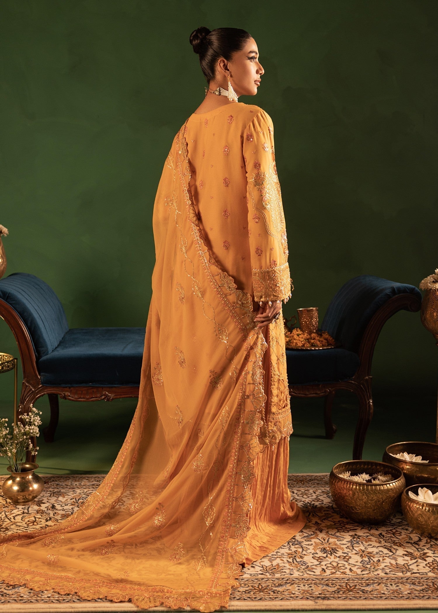 Diara Couture HAYA SF 15 MUSTARD Women 3pcs