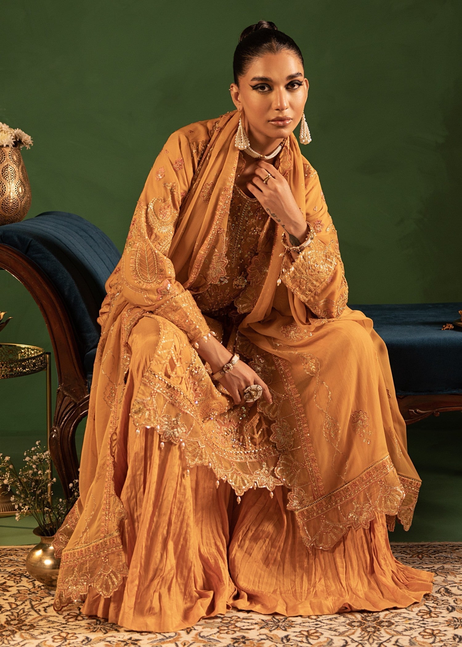 Diara Couture HAYA SF 15 MUSTARD Women 3pcs