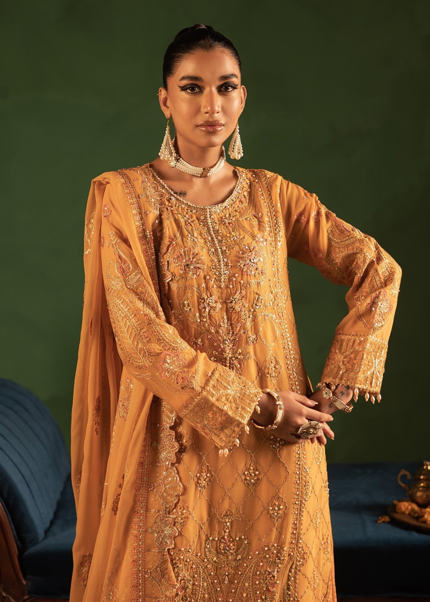 Diara Couture HAYA SF 15 MUSTARD Women 3pcs