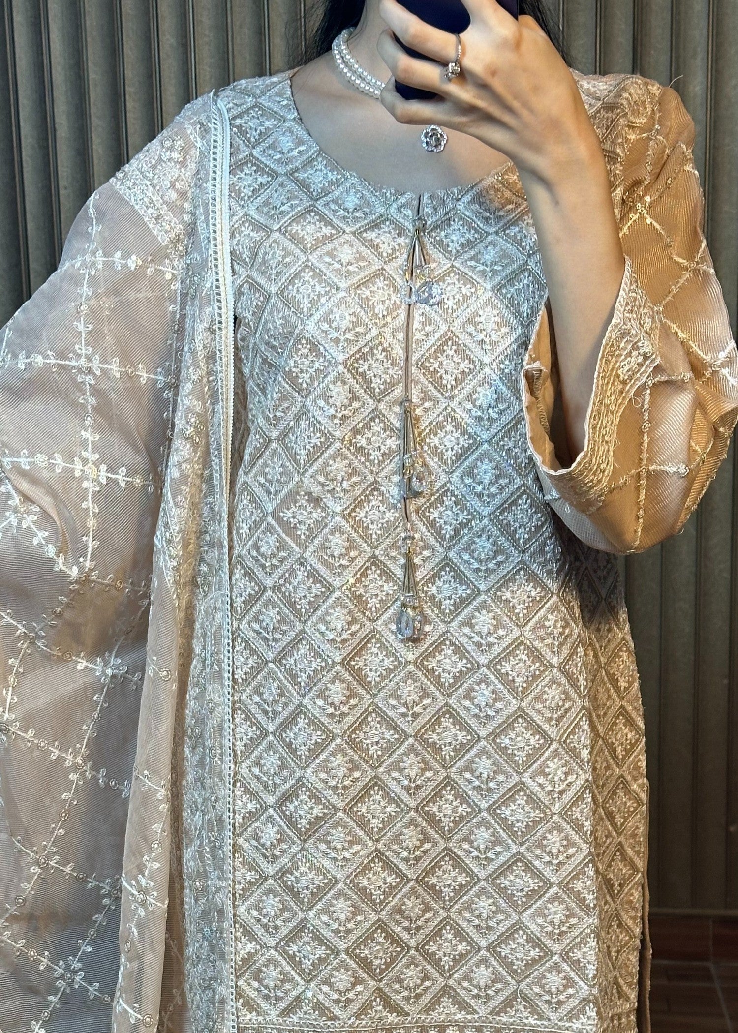 Four Season Boutique NOOR E HINA COFFEE Women 3pcs