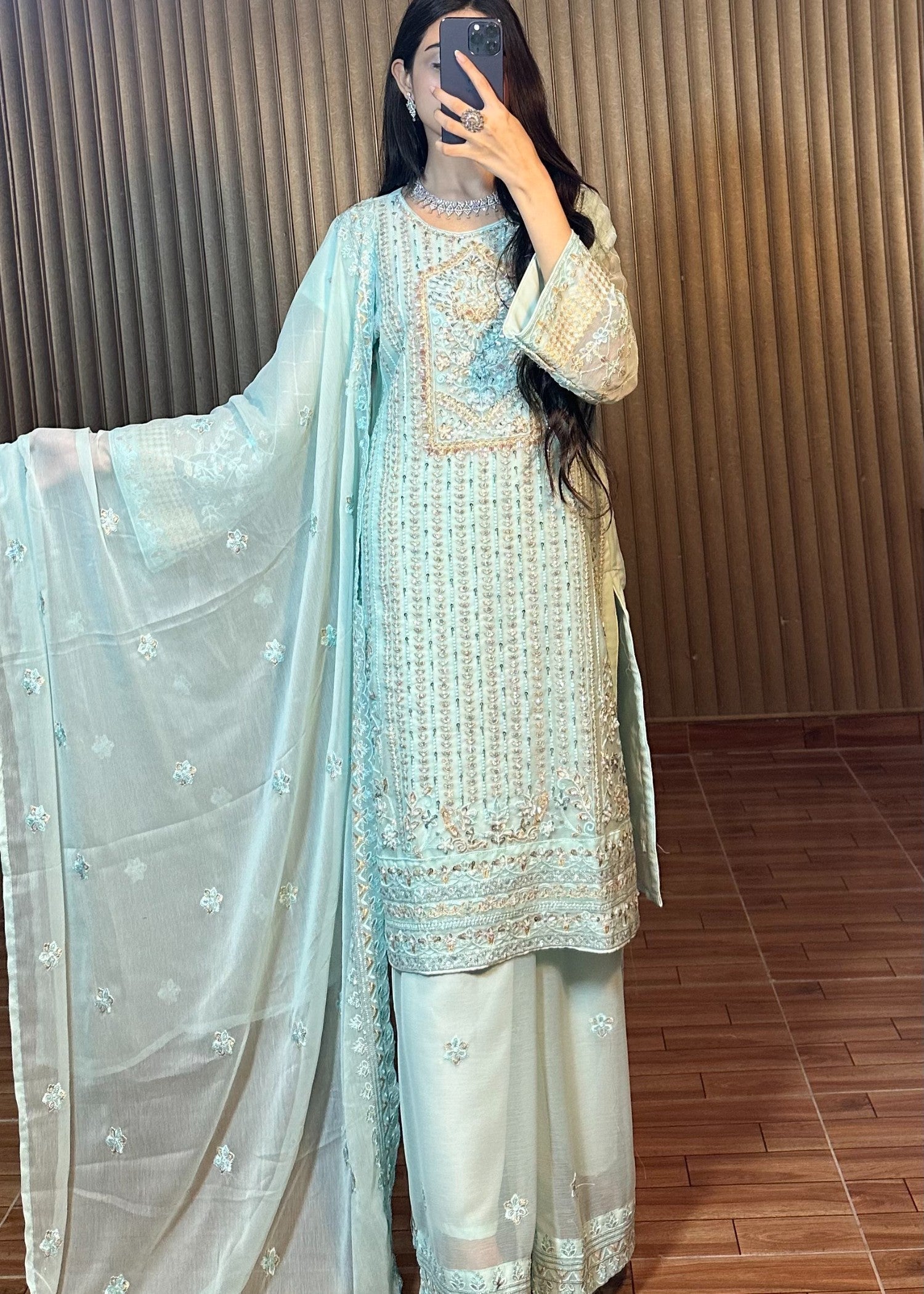 Four Season Boutique MAH E MEER ICE BLUE Women 3pcs